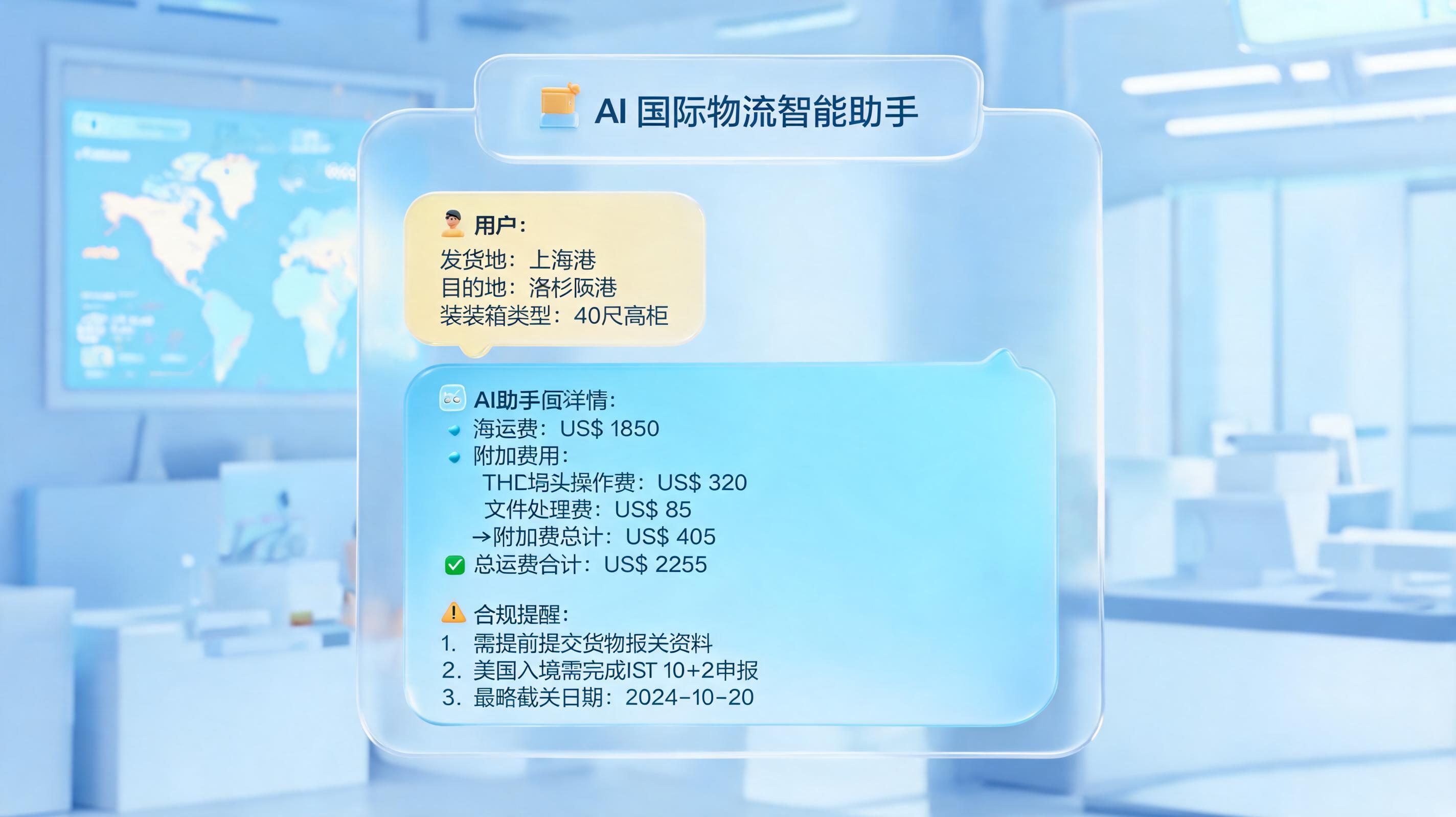输入起运港目的地，Agent能自动查价吗？重构国际物流报价新范式