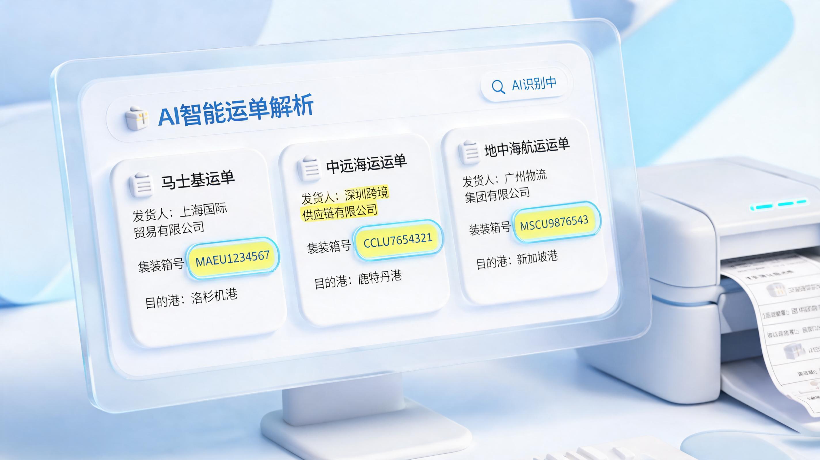 不同船公司提单格式各异，智能体如何统一适配打印？_图1
