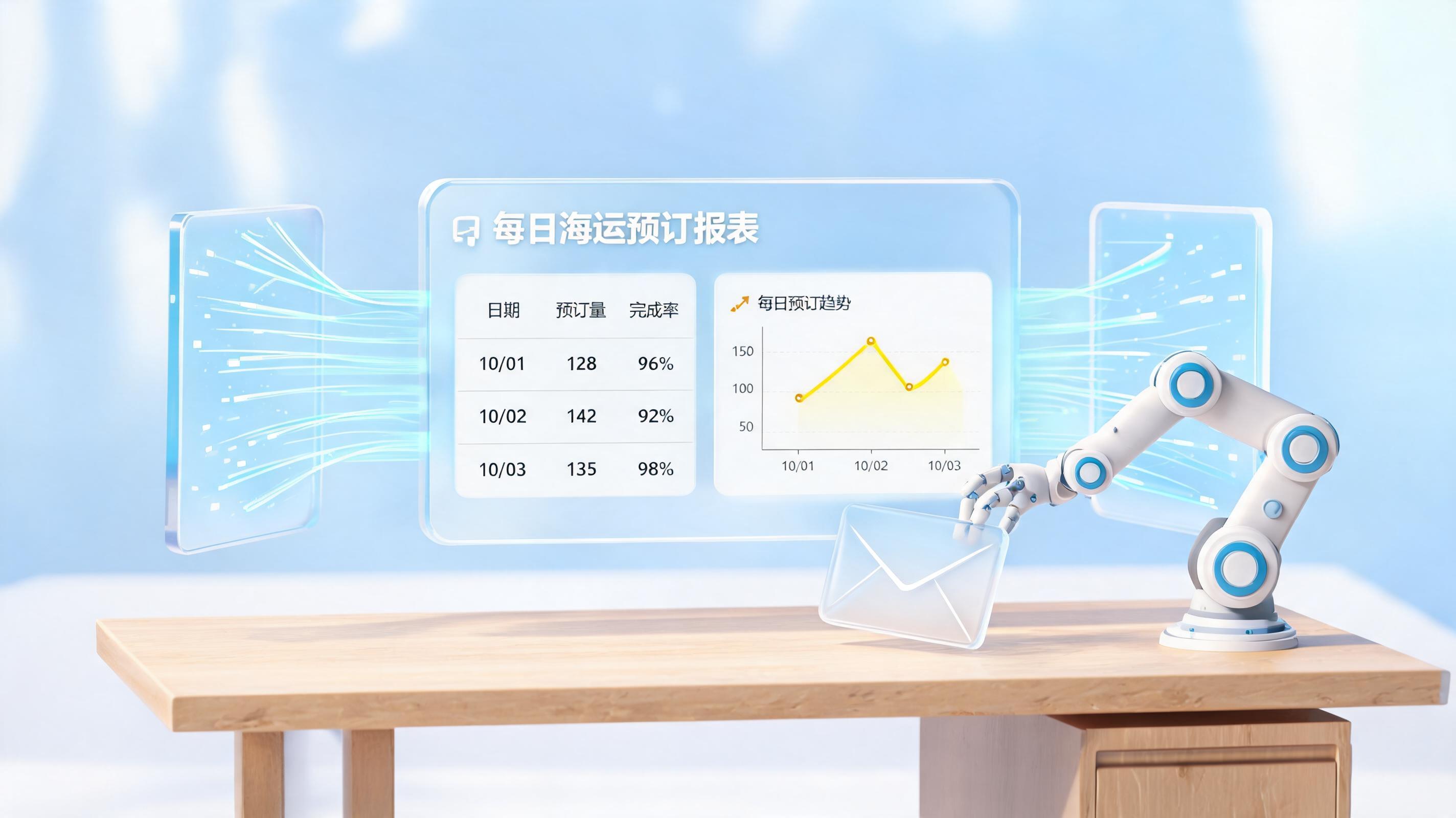 订舱Agent自动生成日报?每日订舱统计一键送达经理