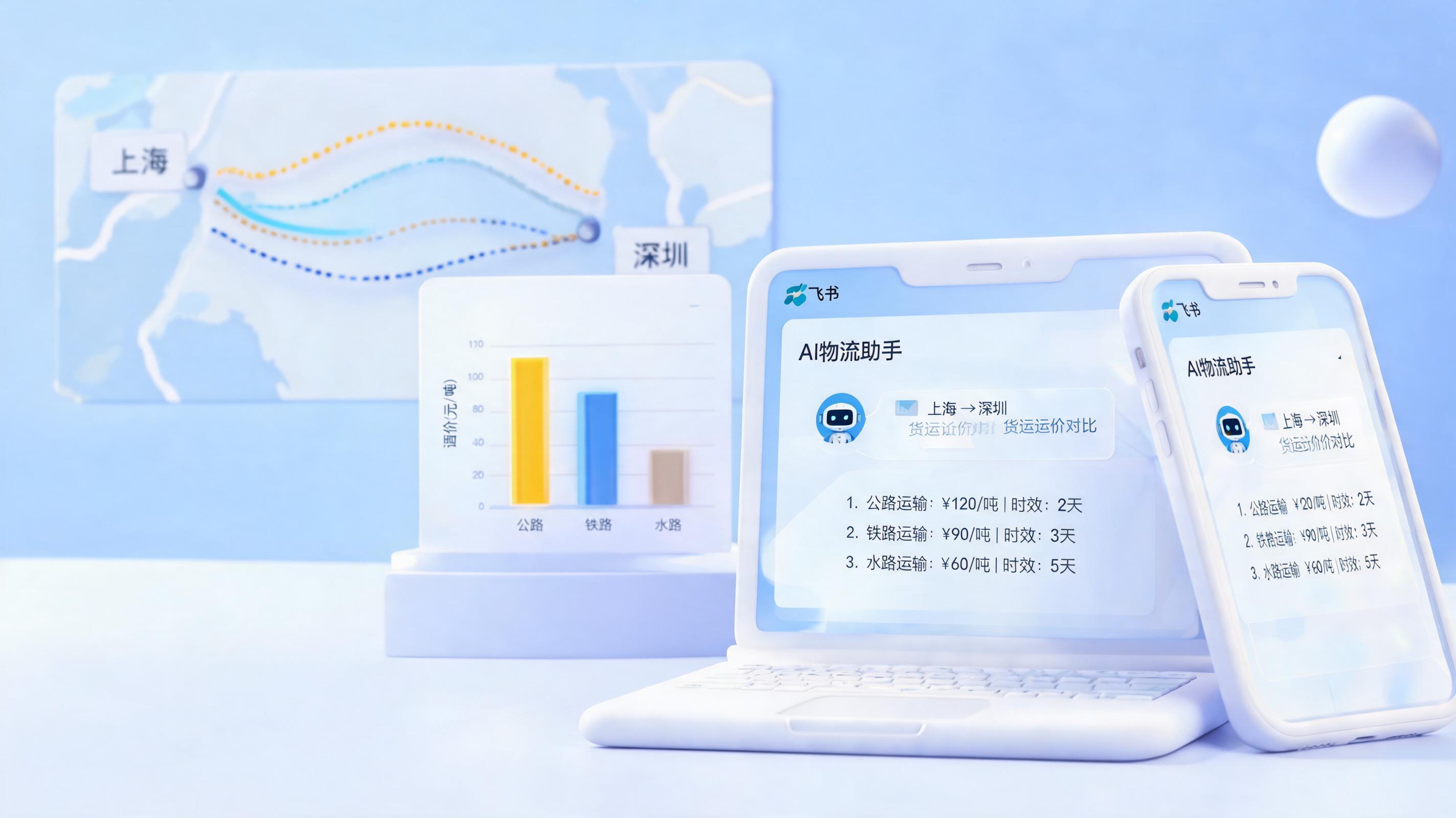 运价查询Agent,手机/钉钉/飞书直接问就行