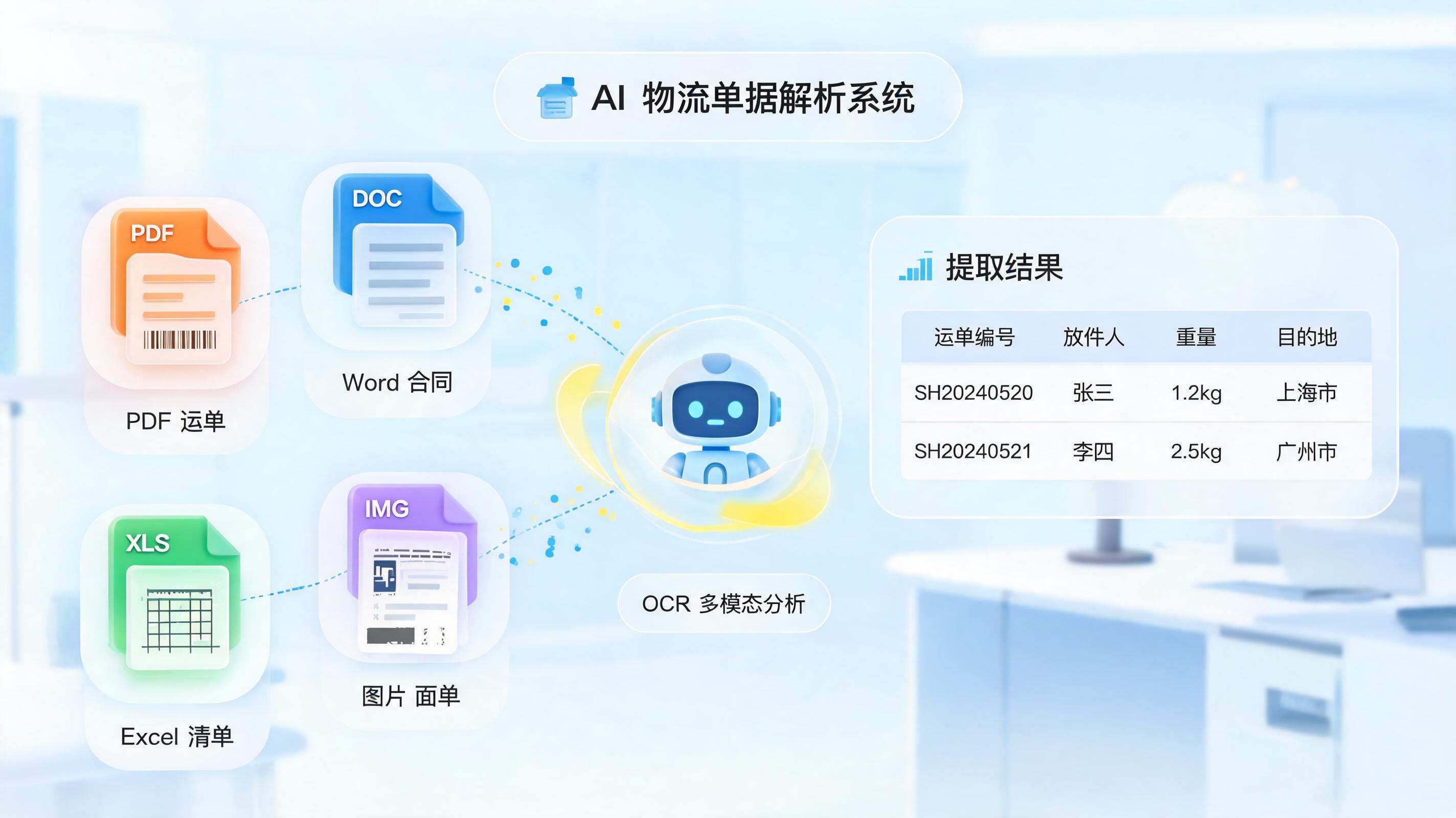 订舱文件格式全覆盖：自动录单Agent能解析哪些单证？