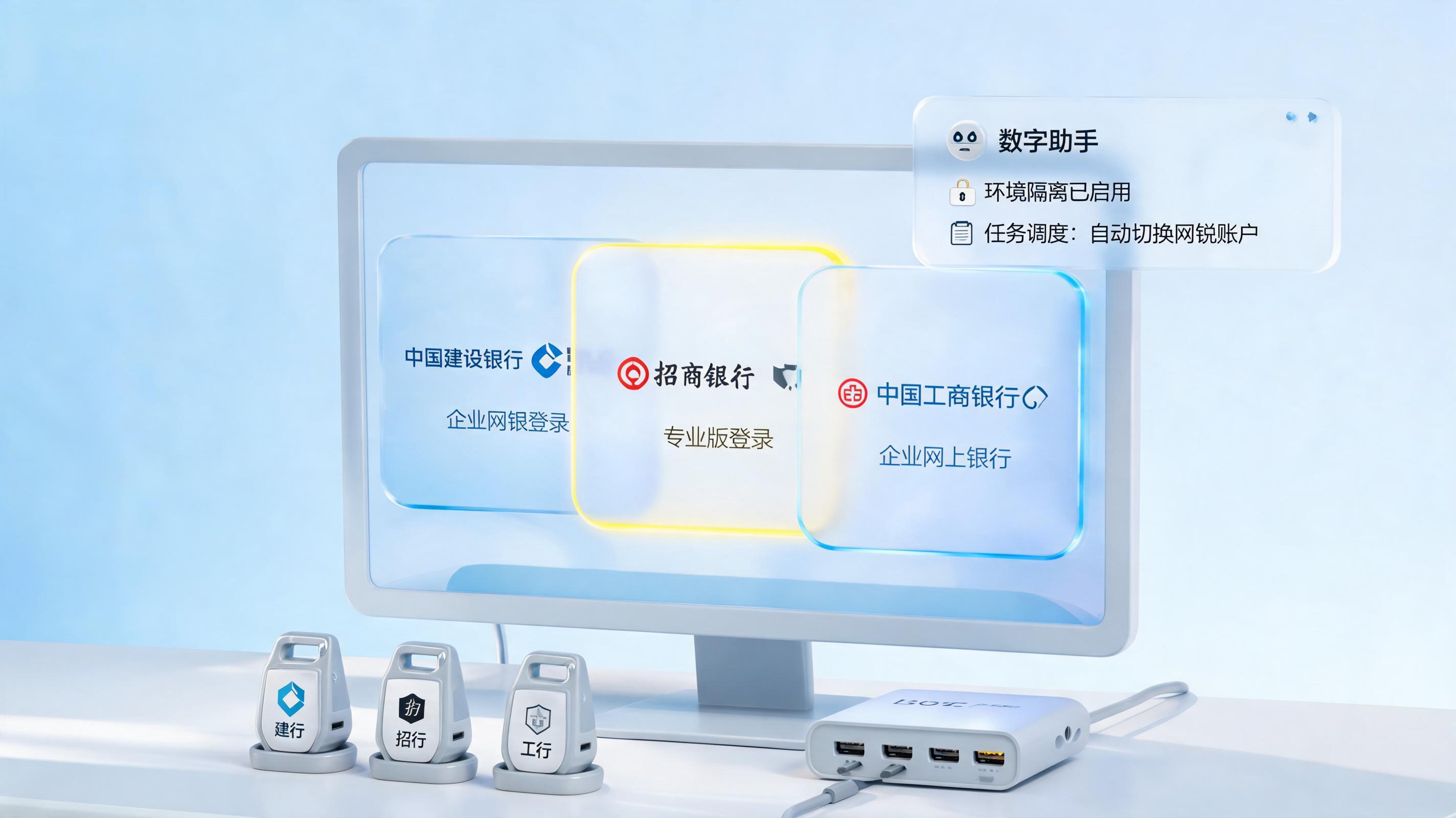 多个U盾怎么自动切换登录?企业数字员工来支招