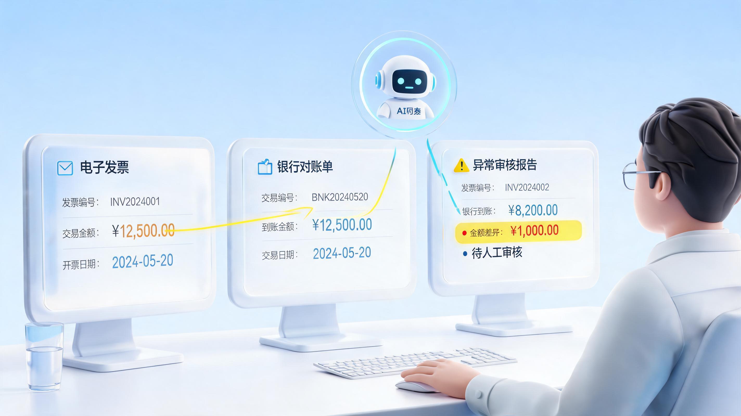 人工对账准确度低?实在Agent实现零差错智能核对