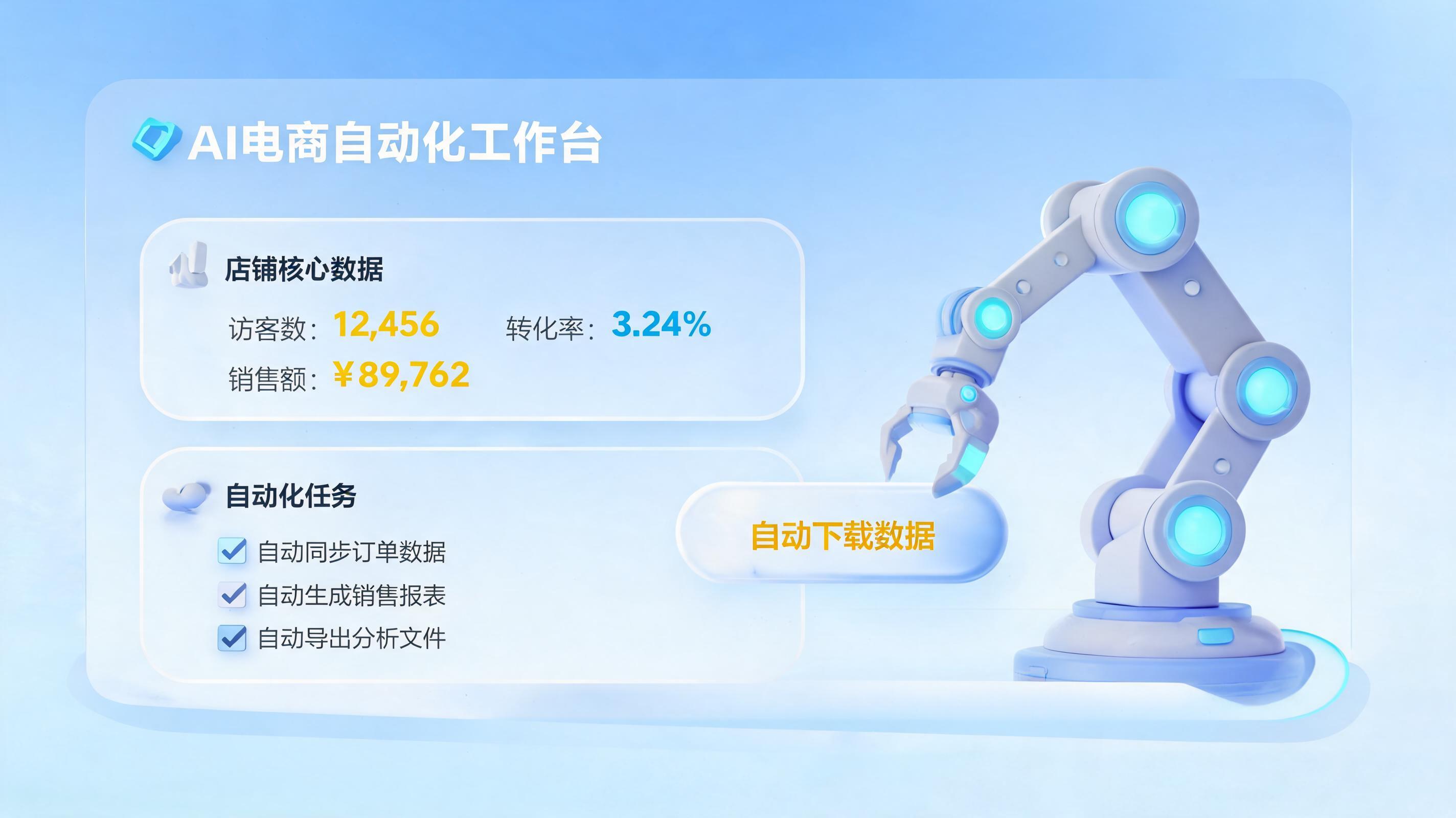 30+店铺数据下载,一个人忙不过来?试试数字员工