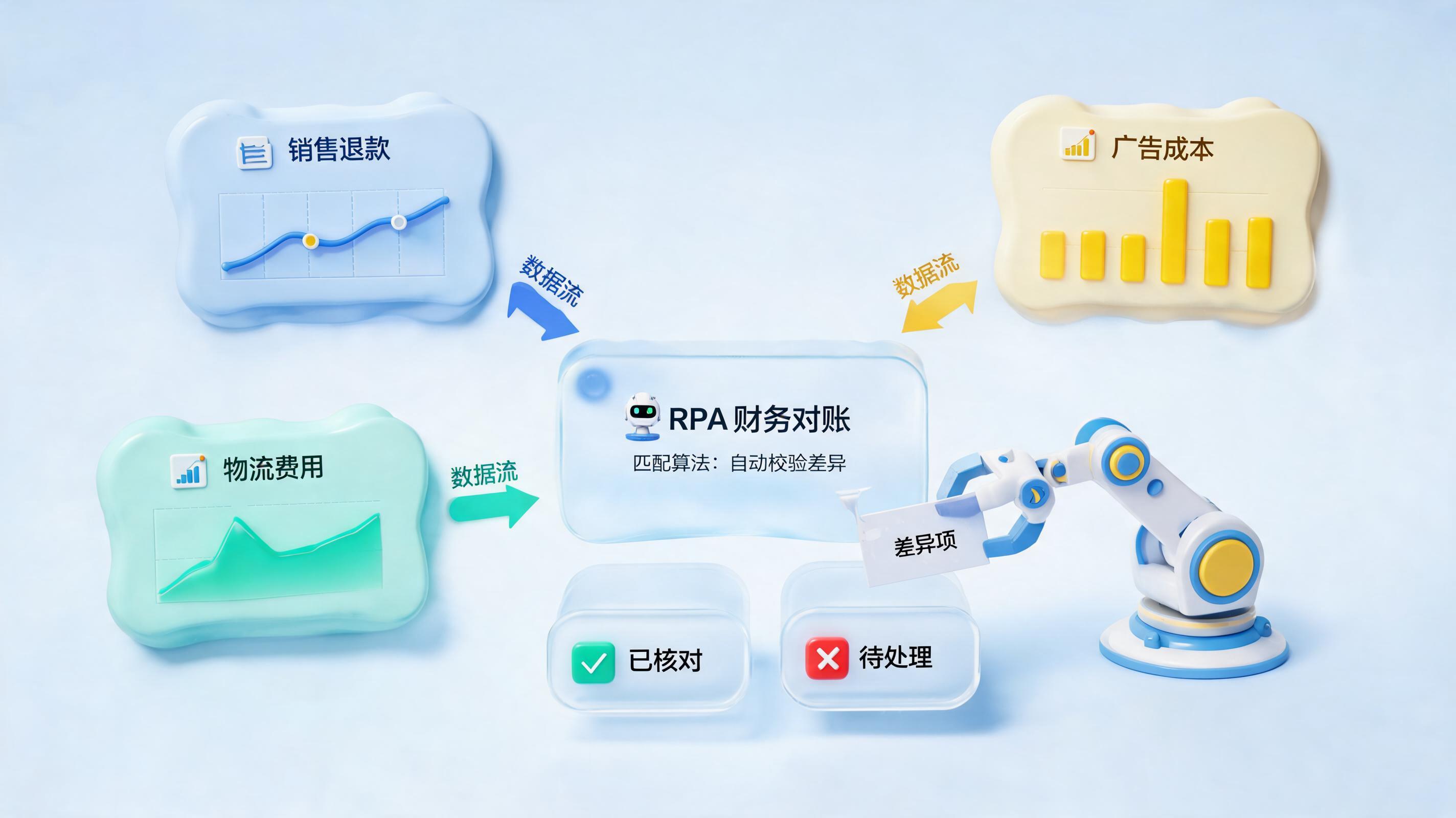 销售退款广告活动运费，智能对账三步搞定_图1