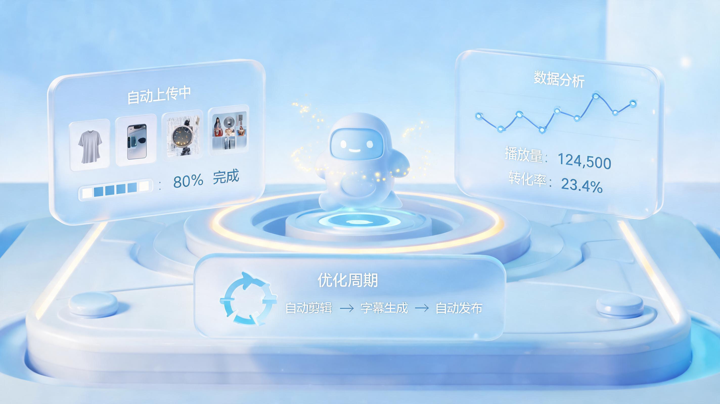 主图短视频怎么批量精准上传?用AI数字员工破解电商流量密码