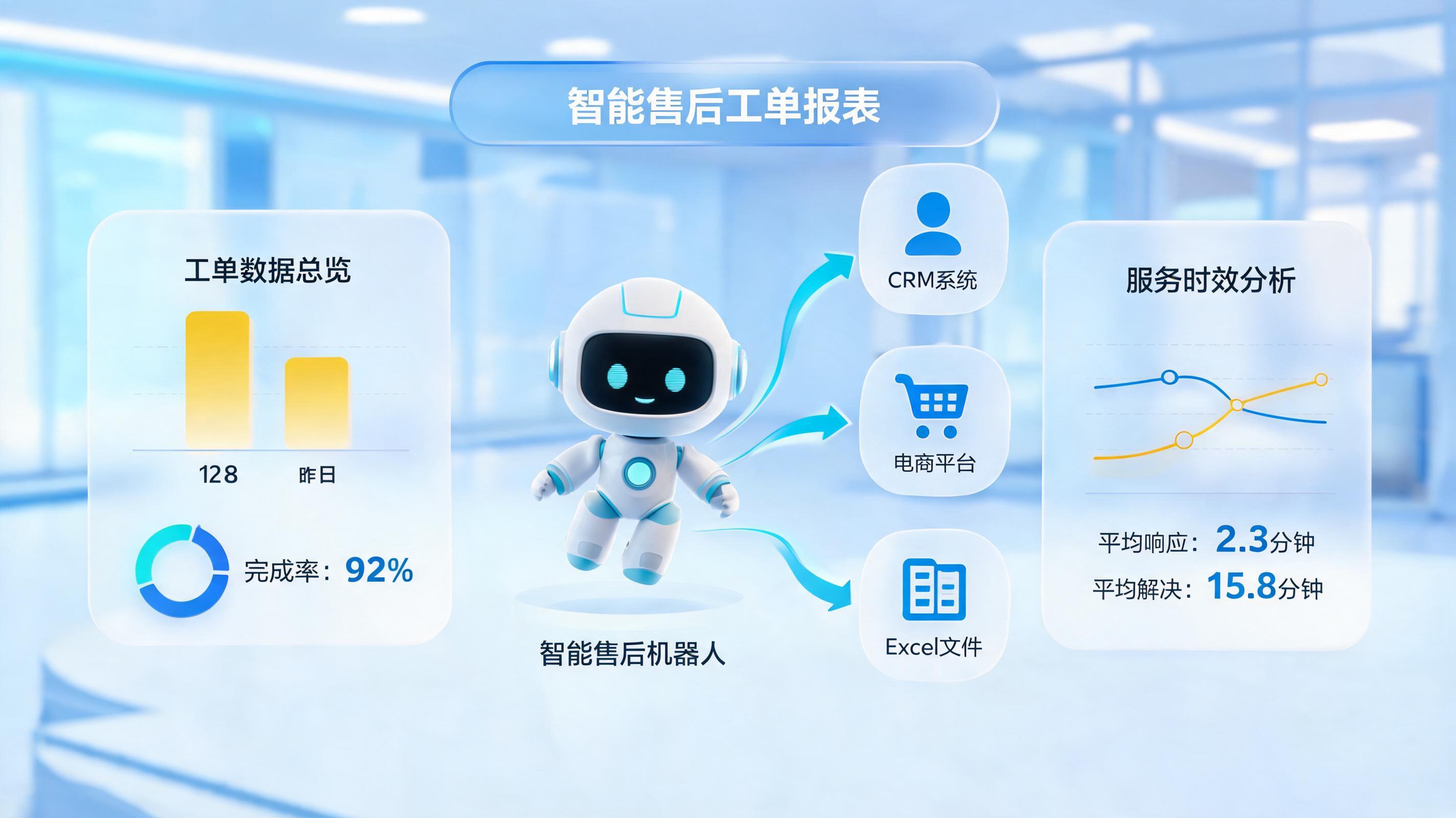 销售市场部,售后工单报表如何一分钟自动生成?