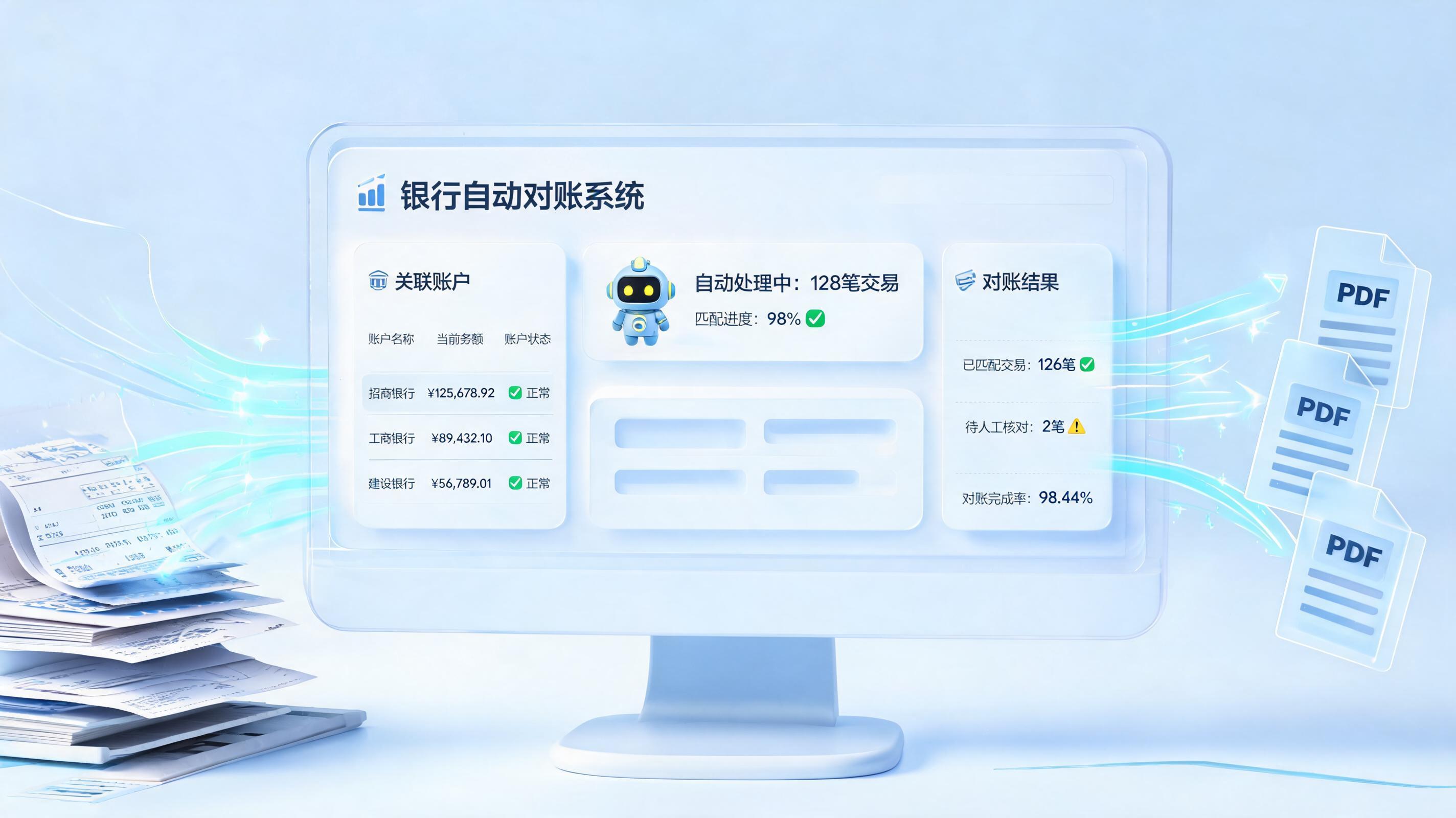 银行流水怎么自动抓取对账？实在Agent三步构建无人值守财务新基建_图1