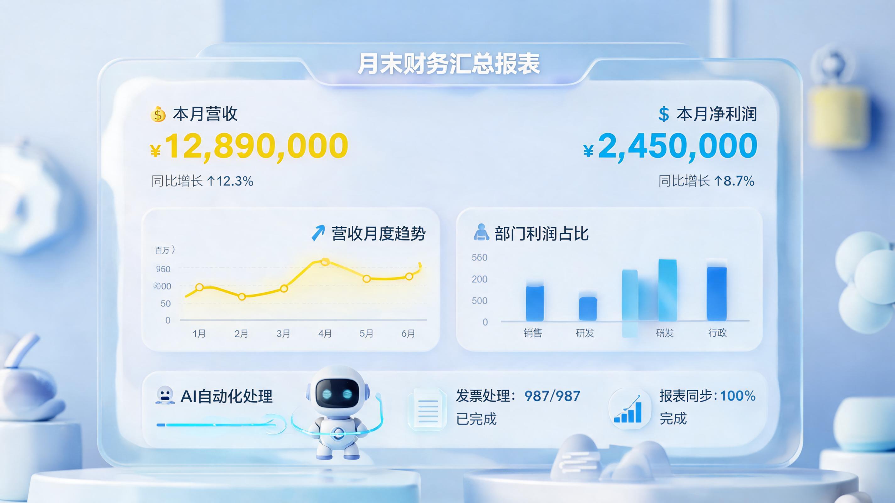 财务月末报表以前要几个小时 现在能缩短多少?