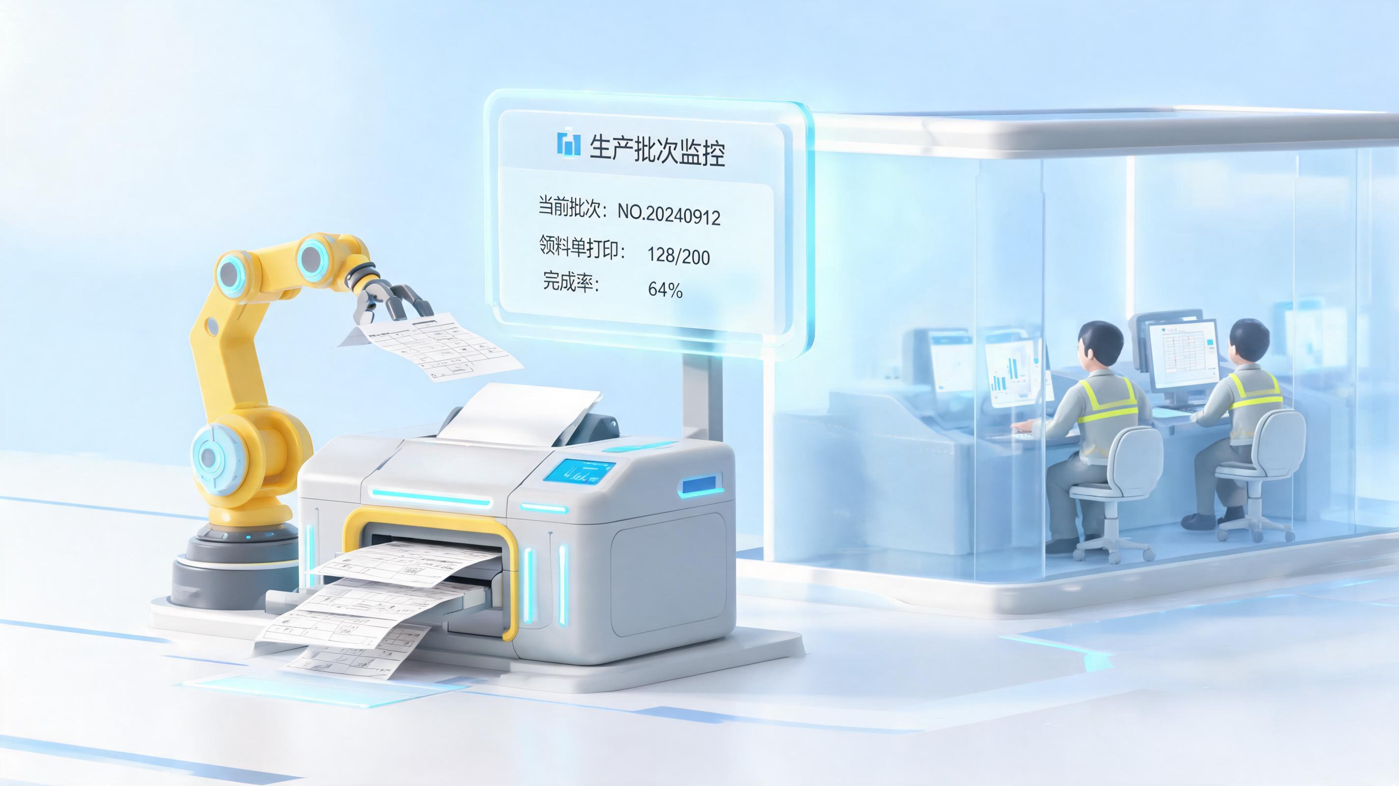 生产批次和领料单打印自动化后能省多少人?从单据岗到仓库的人力解放账