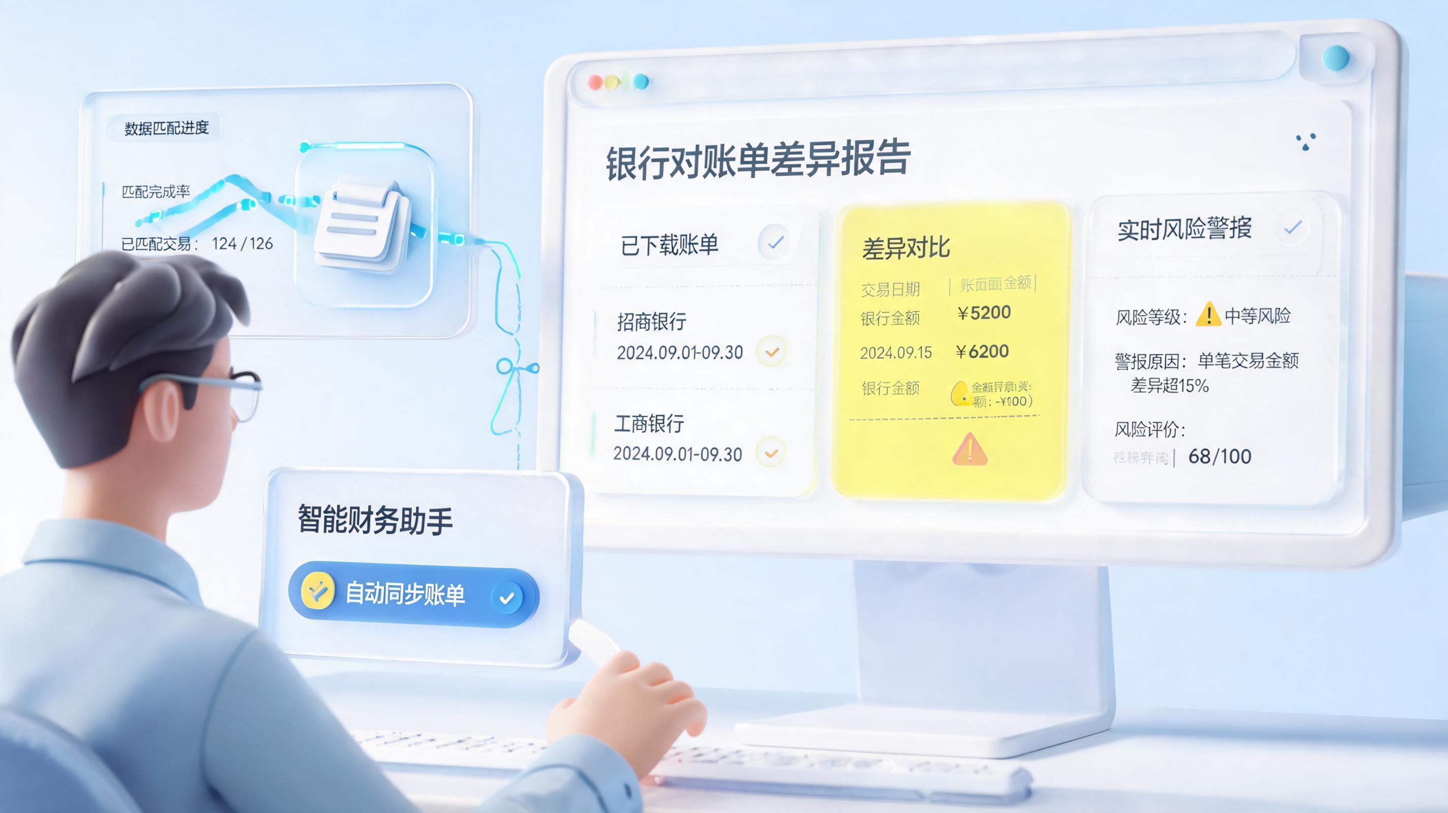 银行对账单自动下载后能生成差异分析吗?三步实现资金智能对账