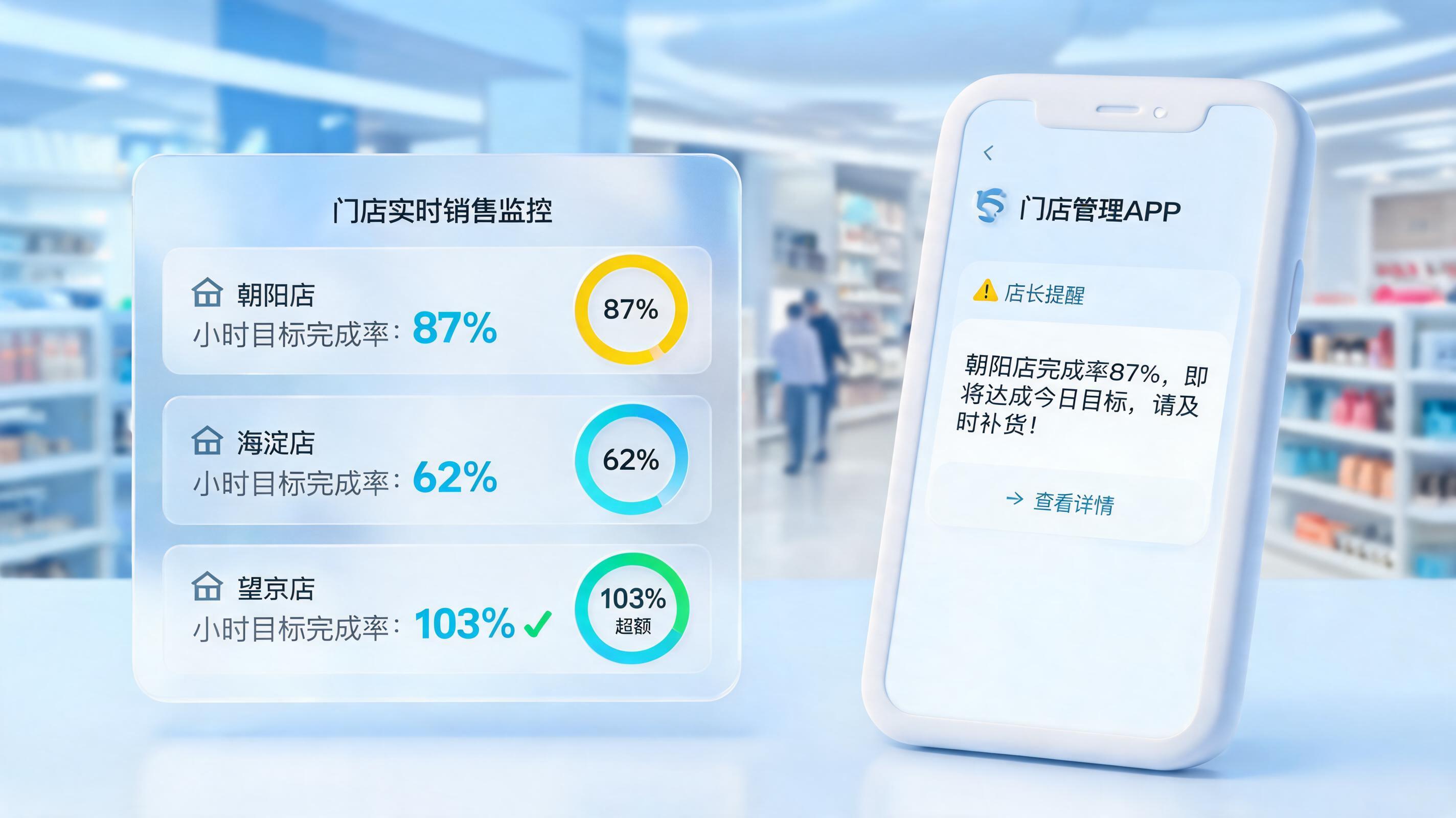 销售额达成率能实时计算推送给店长吗？敏捷决策已成现实
