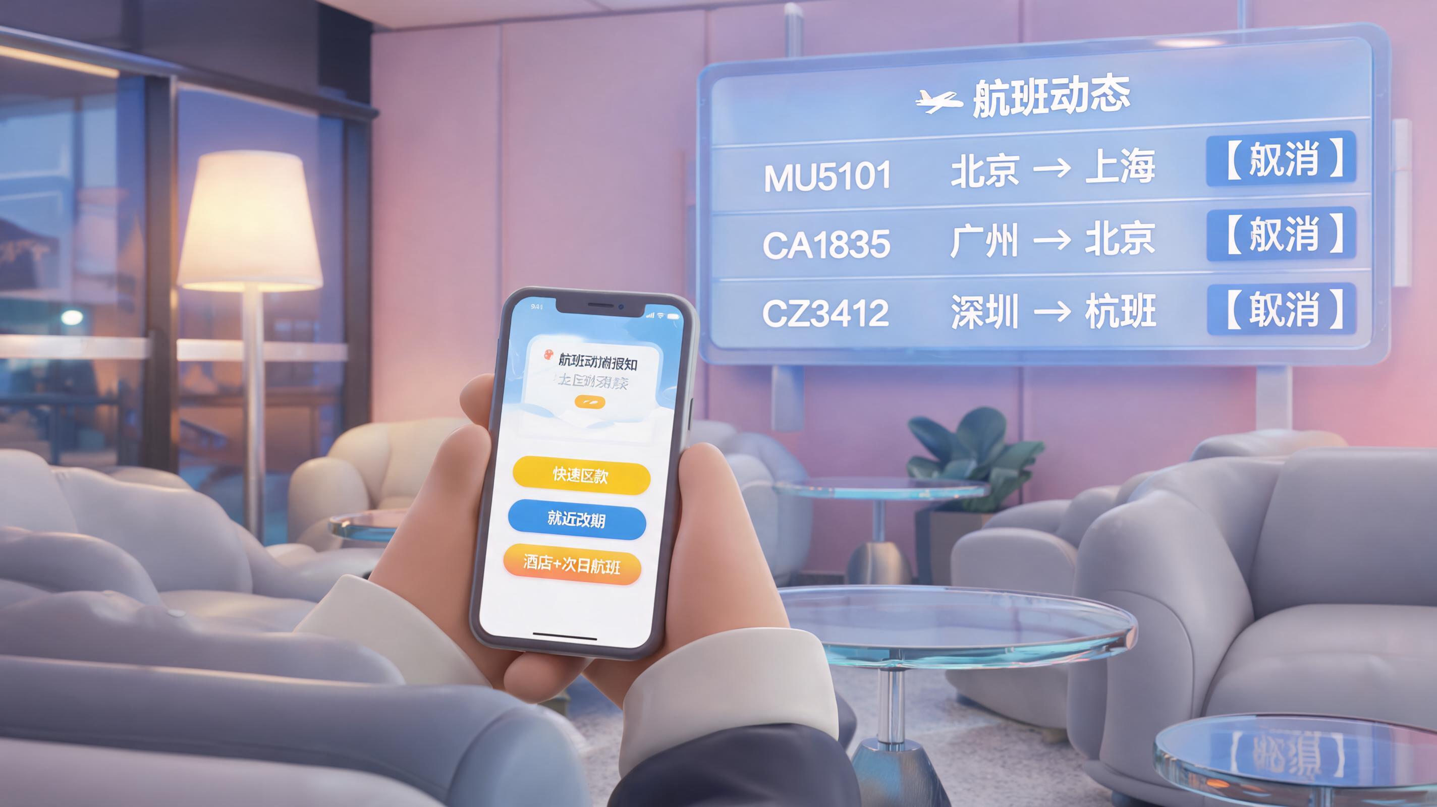 航班取消后，客服如何秒推“改签+酒店”联动方案？