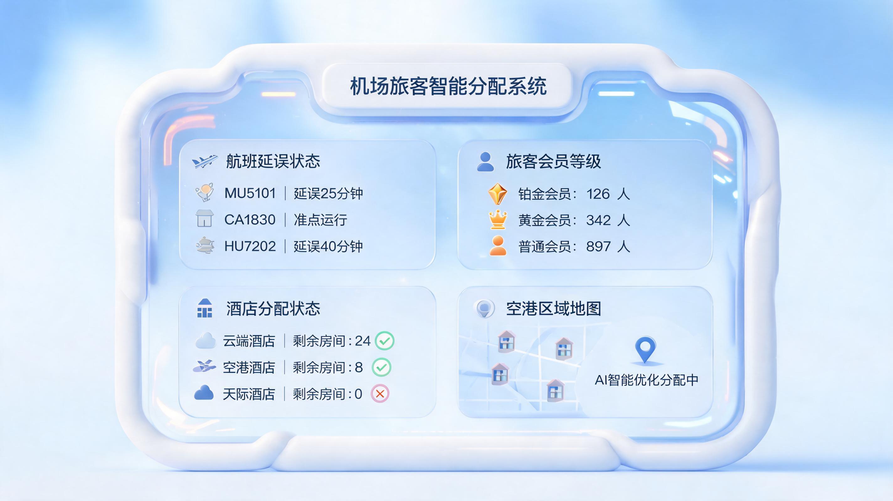 航班延误,如何按白金卡/金卡智能分配酒店?实在Agent来解答