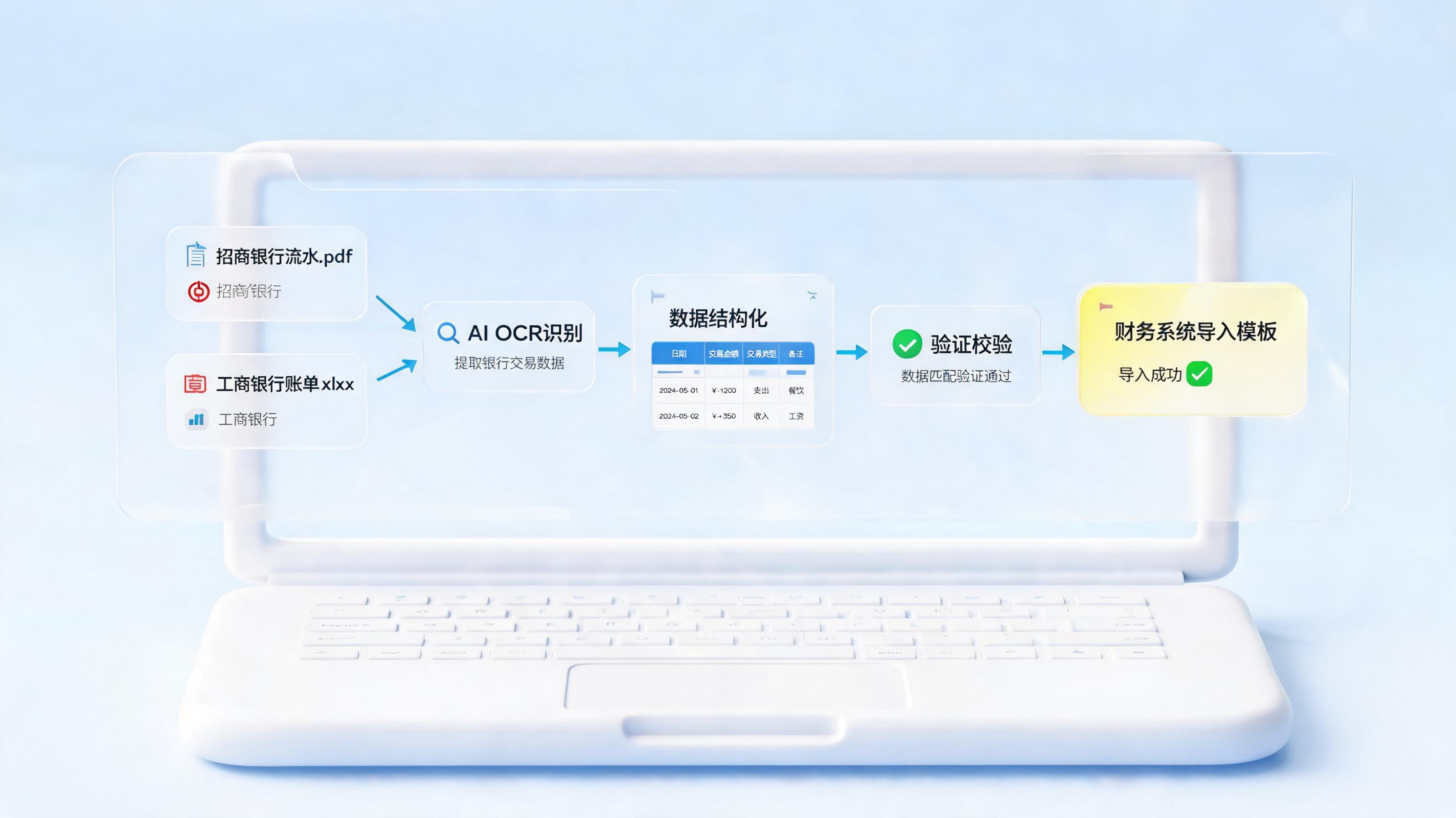 网银流水下载后，能不能自动解析并生成财务系统导入模板？_图1
