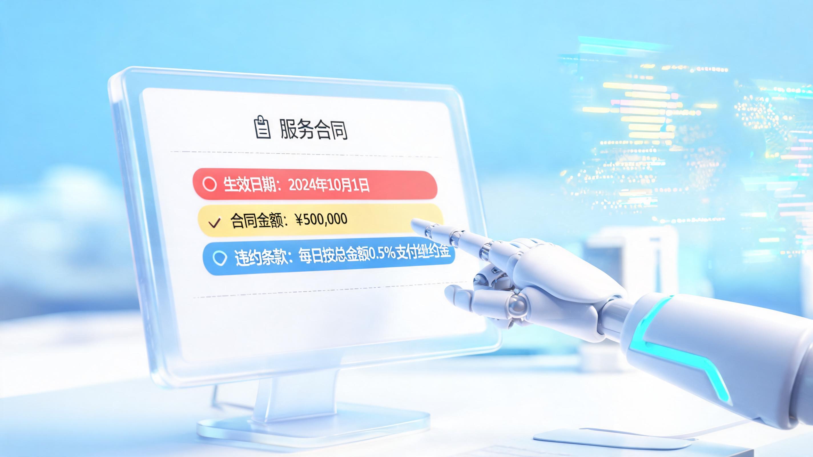 能不能自动提取合同中的关键日期、金额和违约条款?2025企业落地指南