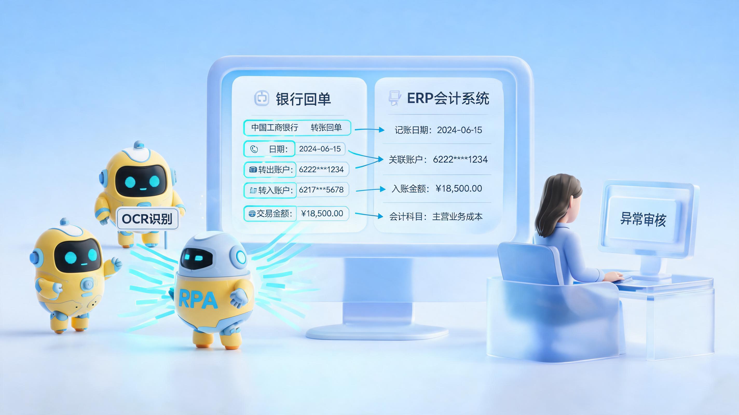 每日大量银行回单能否自动读取并匹配至对应财务凭证？实在Agent给出落地路径_图1