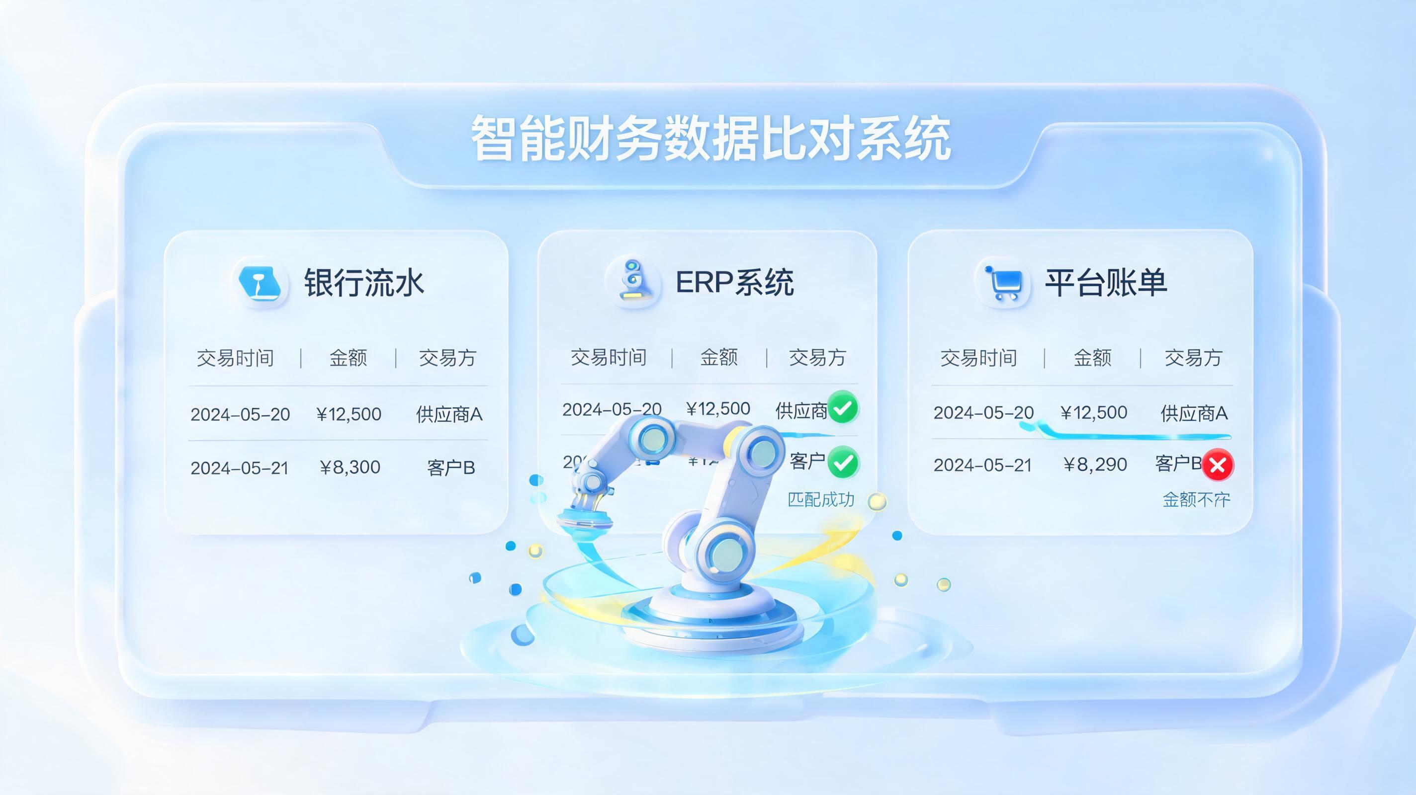 人工对账数据误差如何消除?工业智能数据比对技术保障账目精准