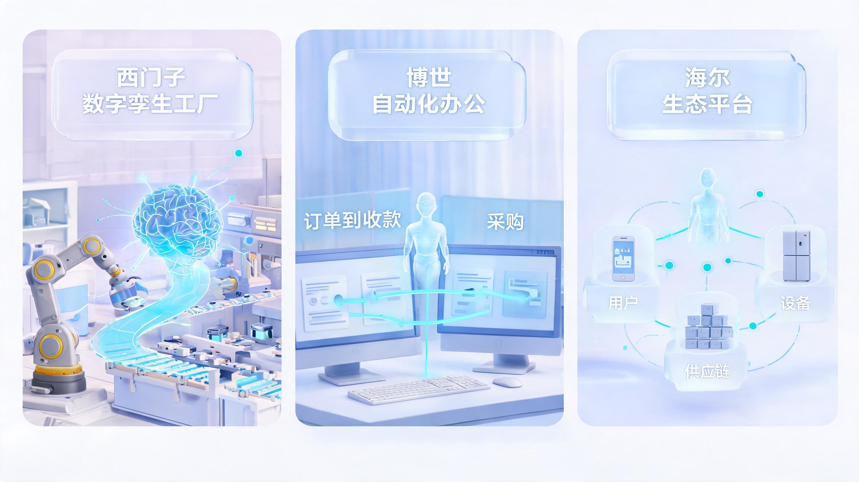 制造业灯塔工厂的代表性Agent案例:西门子、博世、海尔的实践对比