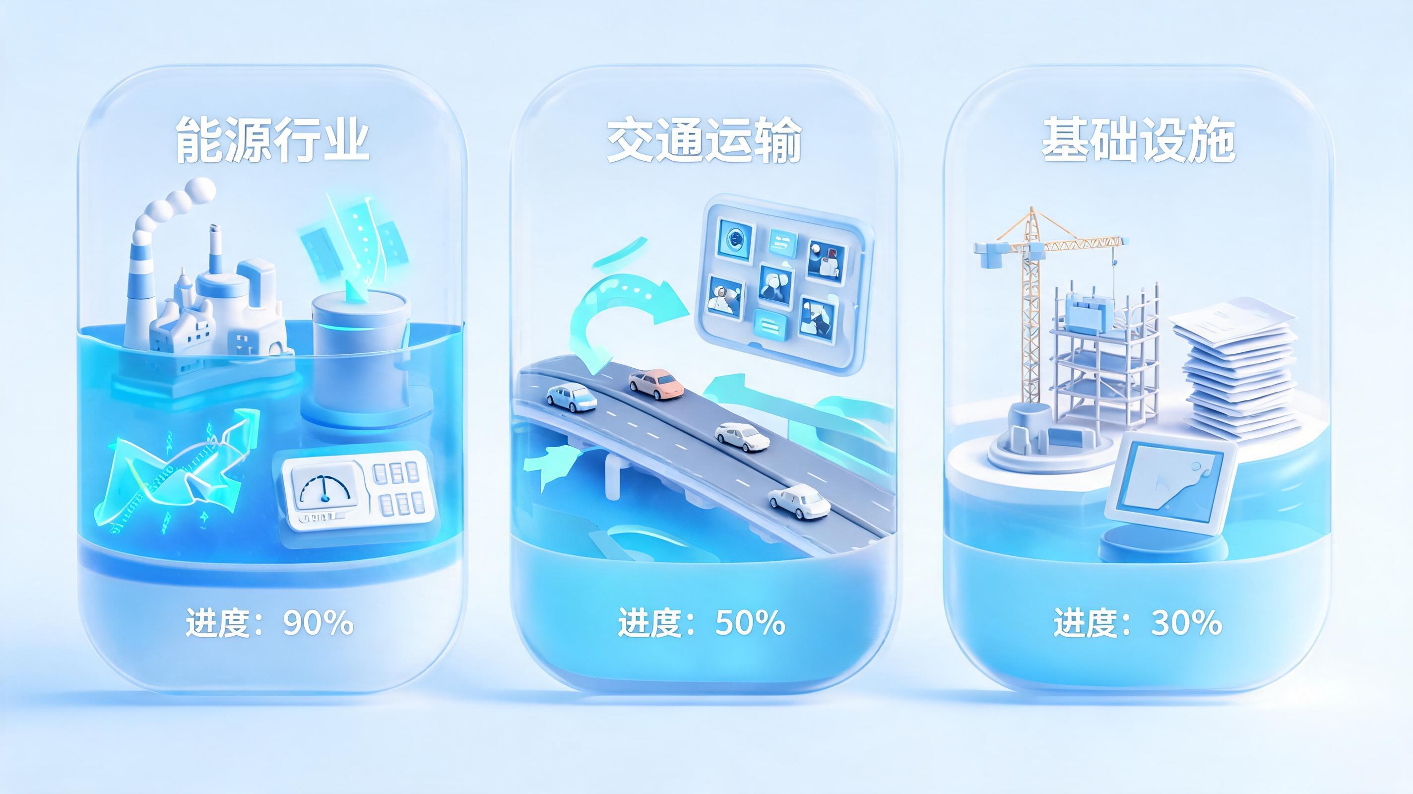 央国企 Agent 建设进度图：能源、交通、基建三大领域的智能化水位