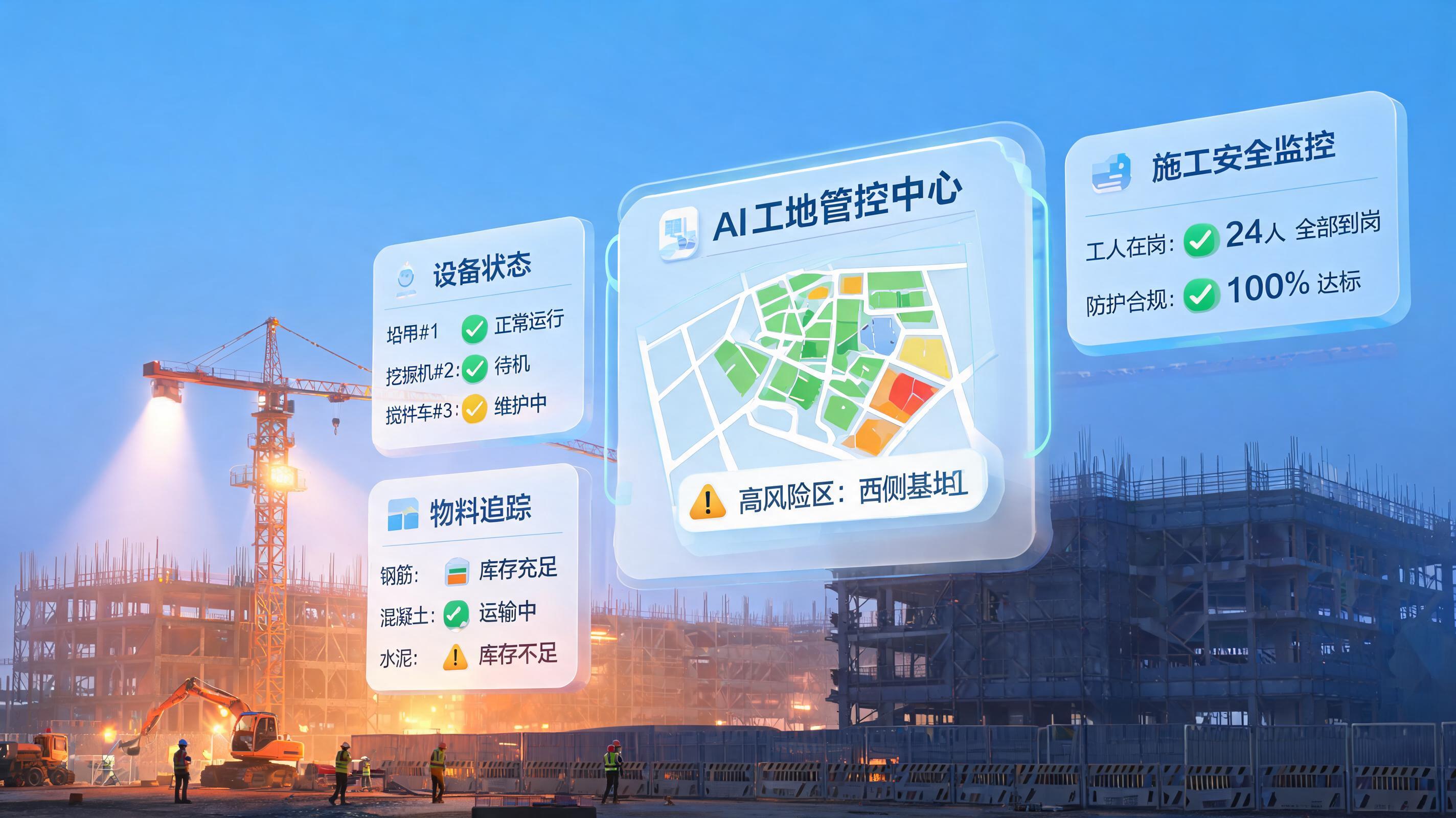 建筑行业数字化 Agent 代表方案:工地管理、工程预算、物料追溯