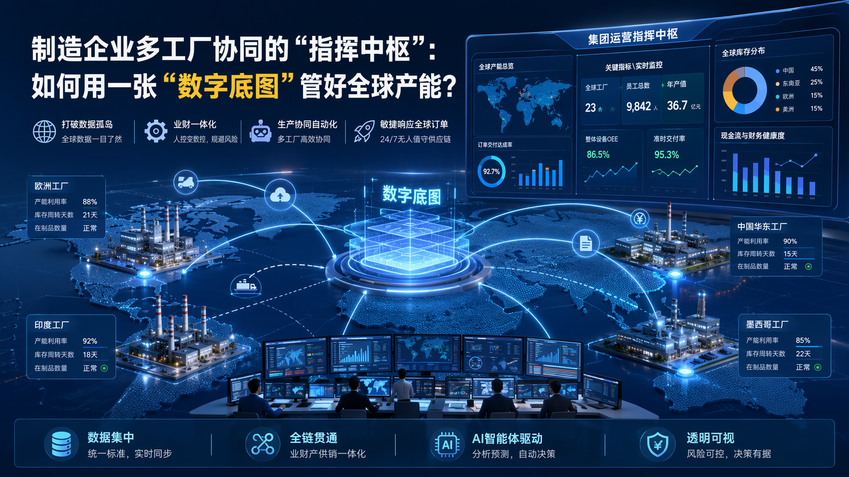 制造企业多工厂协同的“指挥中枢”：如何用一张“数字底图”管好全球产能？