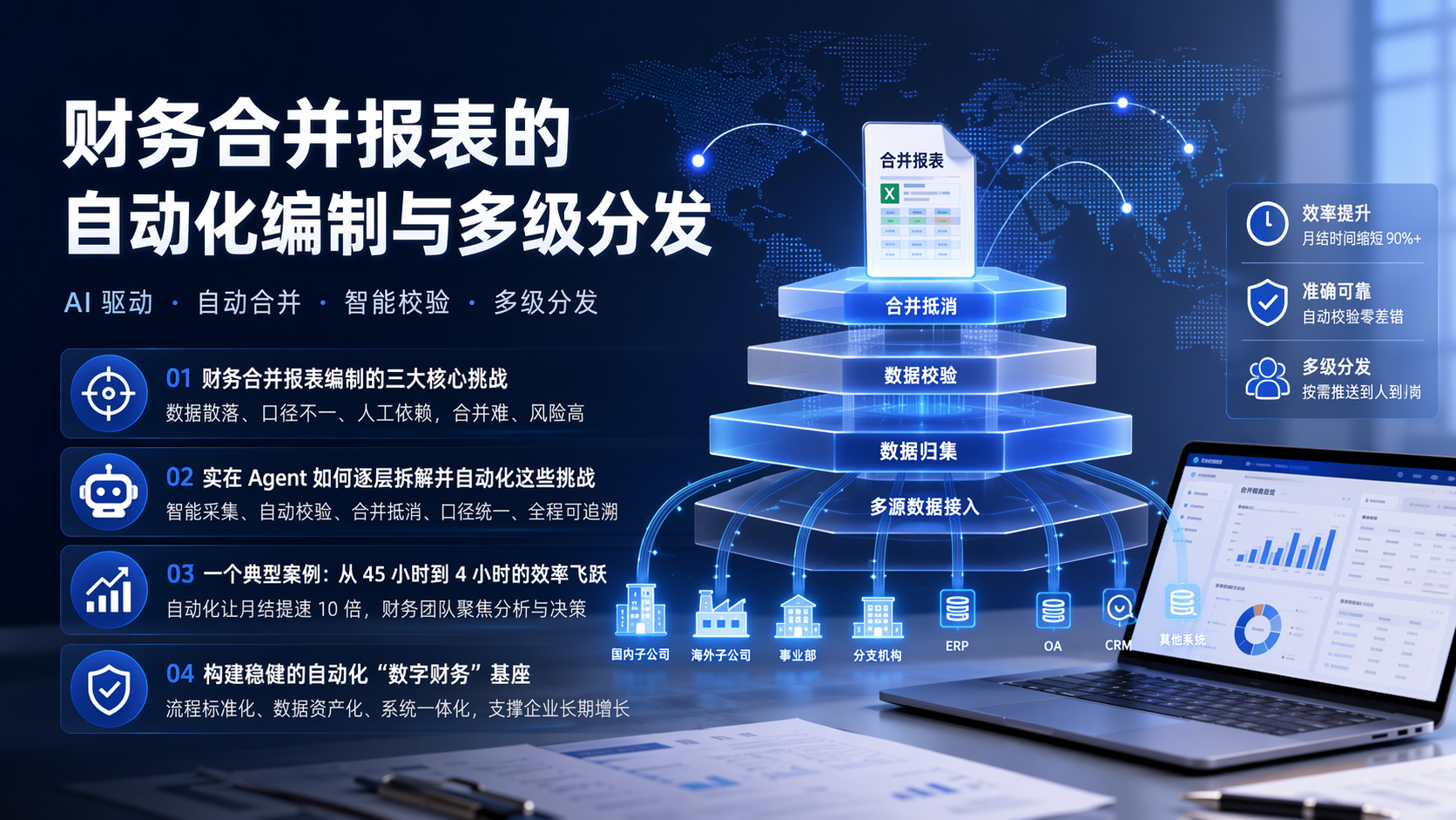 财务合并报表的自动化编制与多级分发