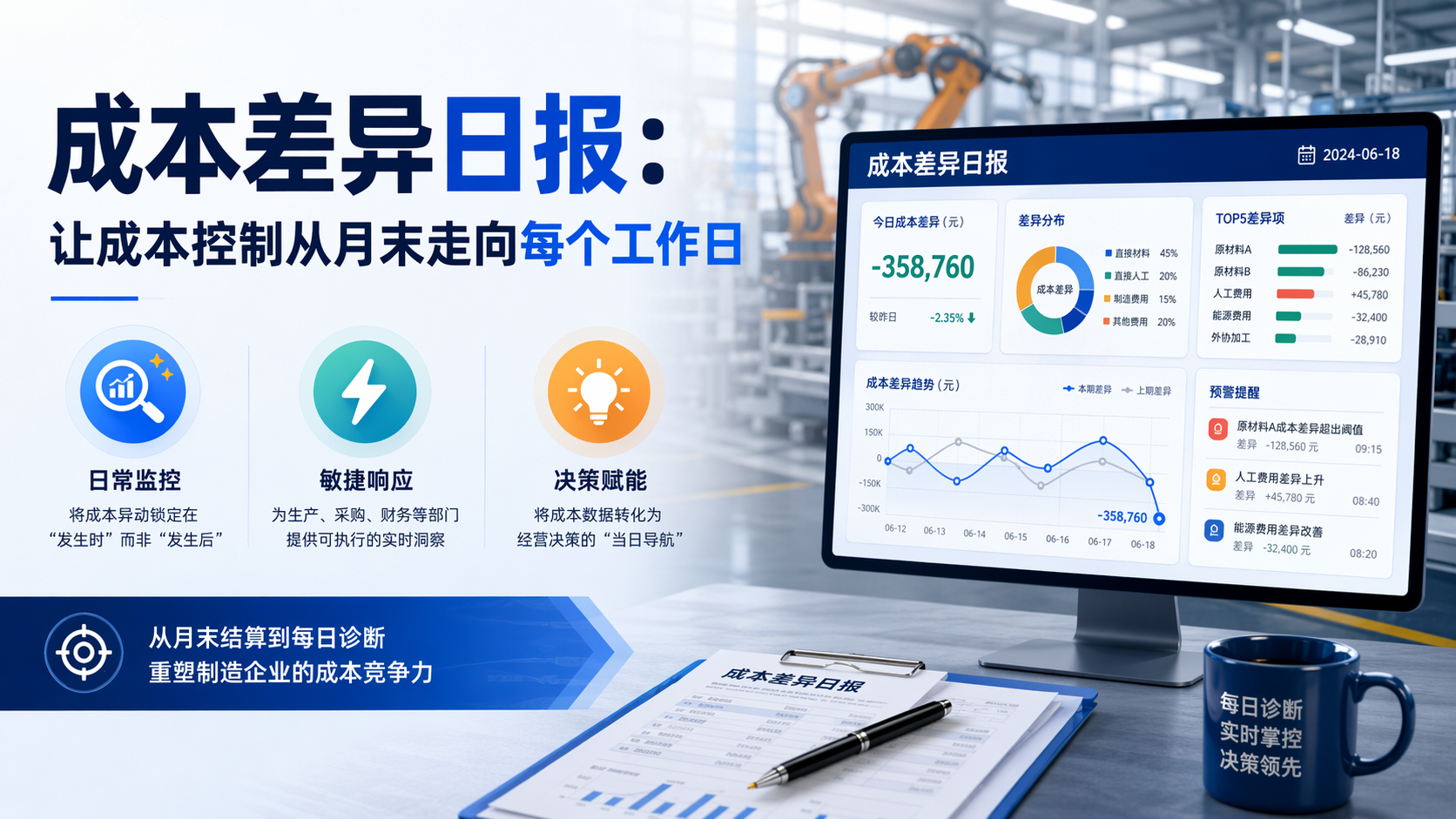 成本差异日报：让成本控制从月末走向每个工作日