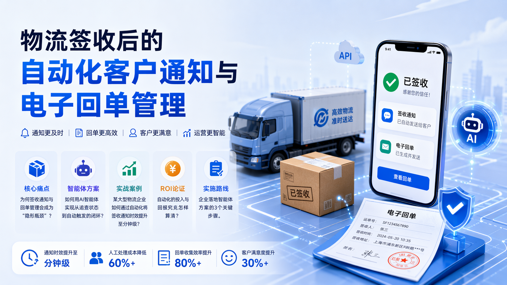 物流签收后的自动化客户通知与电子回单管理