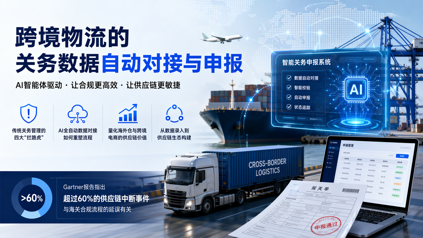 跨境物流的关务数据自动对接与申报