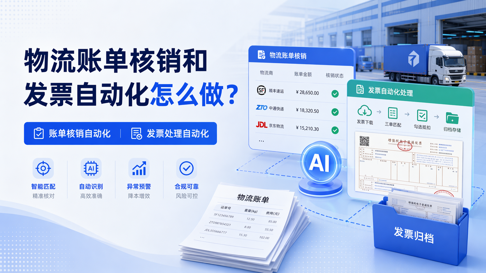 物流账单核销和发票自动化怎么做？