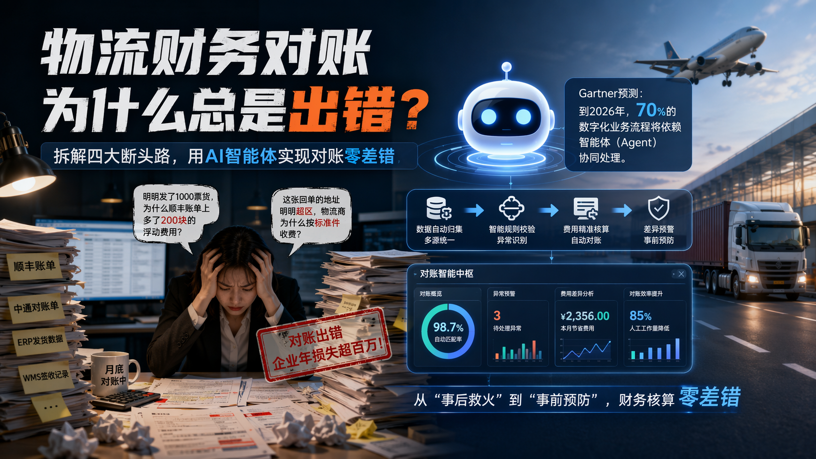 物流财务对账为什么总是出错？