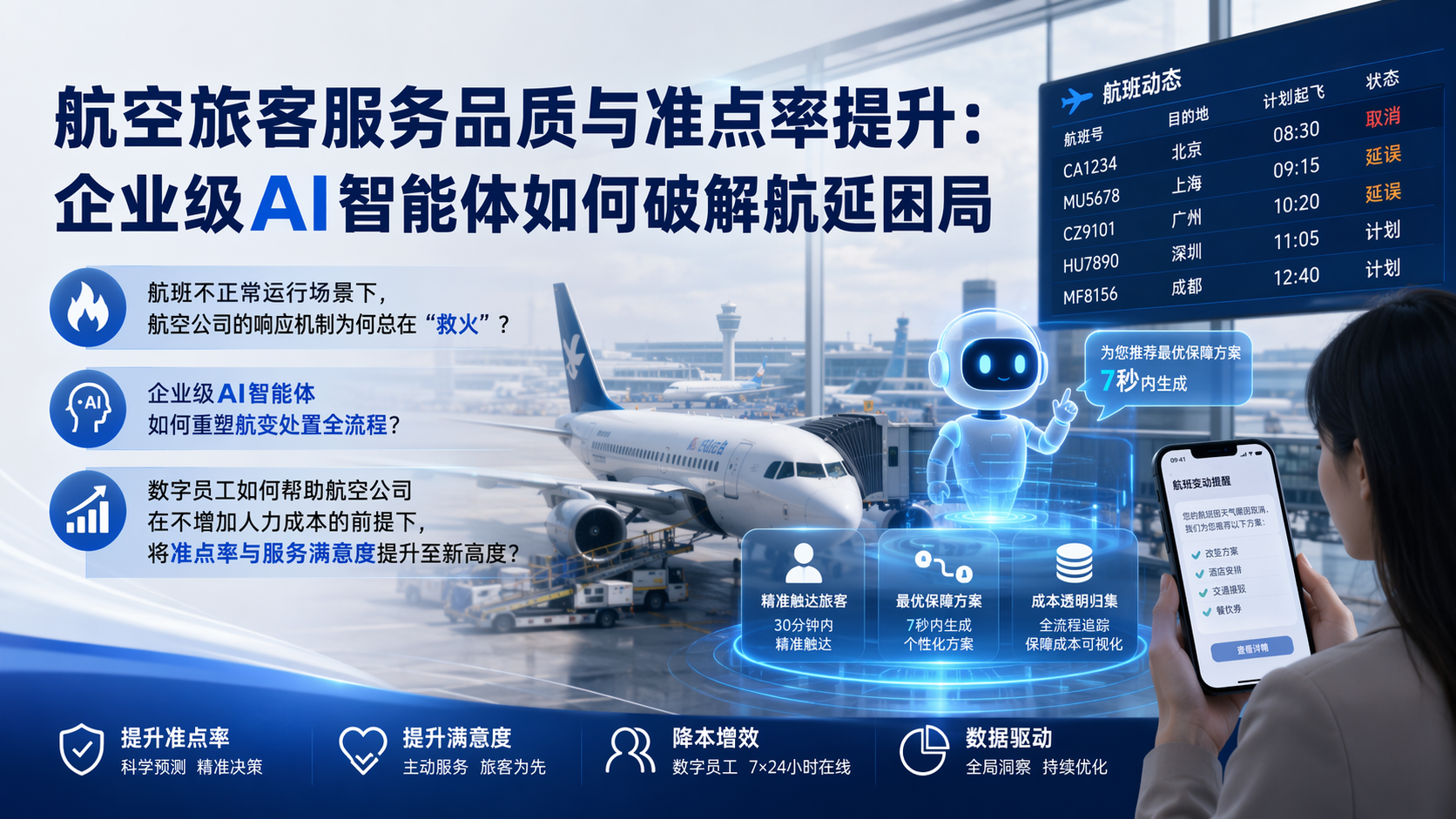 航空旅客服务品质与准点率提升：企业级AI智能体如何破解航延困局