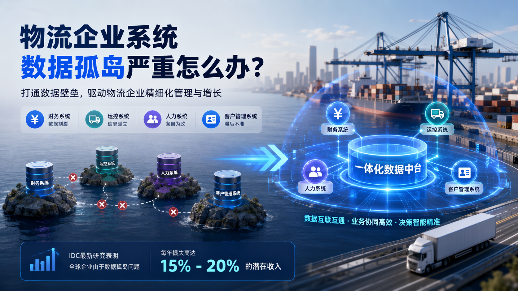 物流企业系统数据孤岛严重怎么办？
