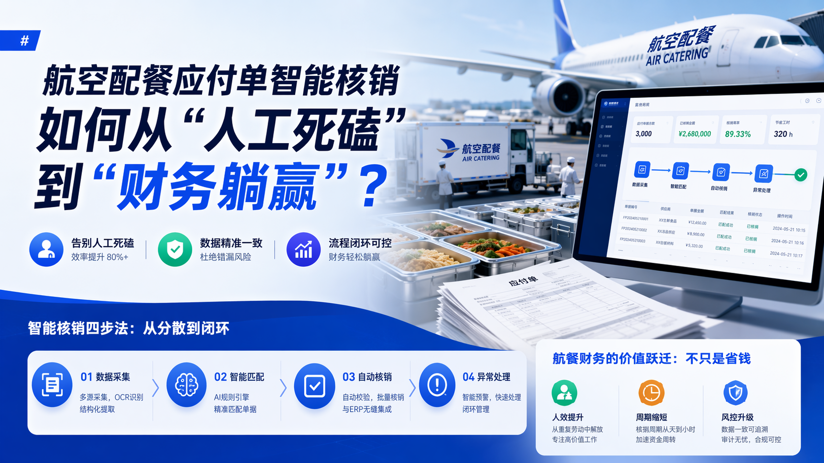 航空配餐应付单智能核销，如何从“人工死磕”到“财务躺赢”？_图1