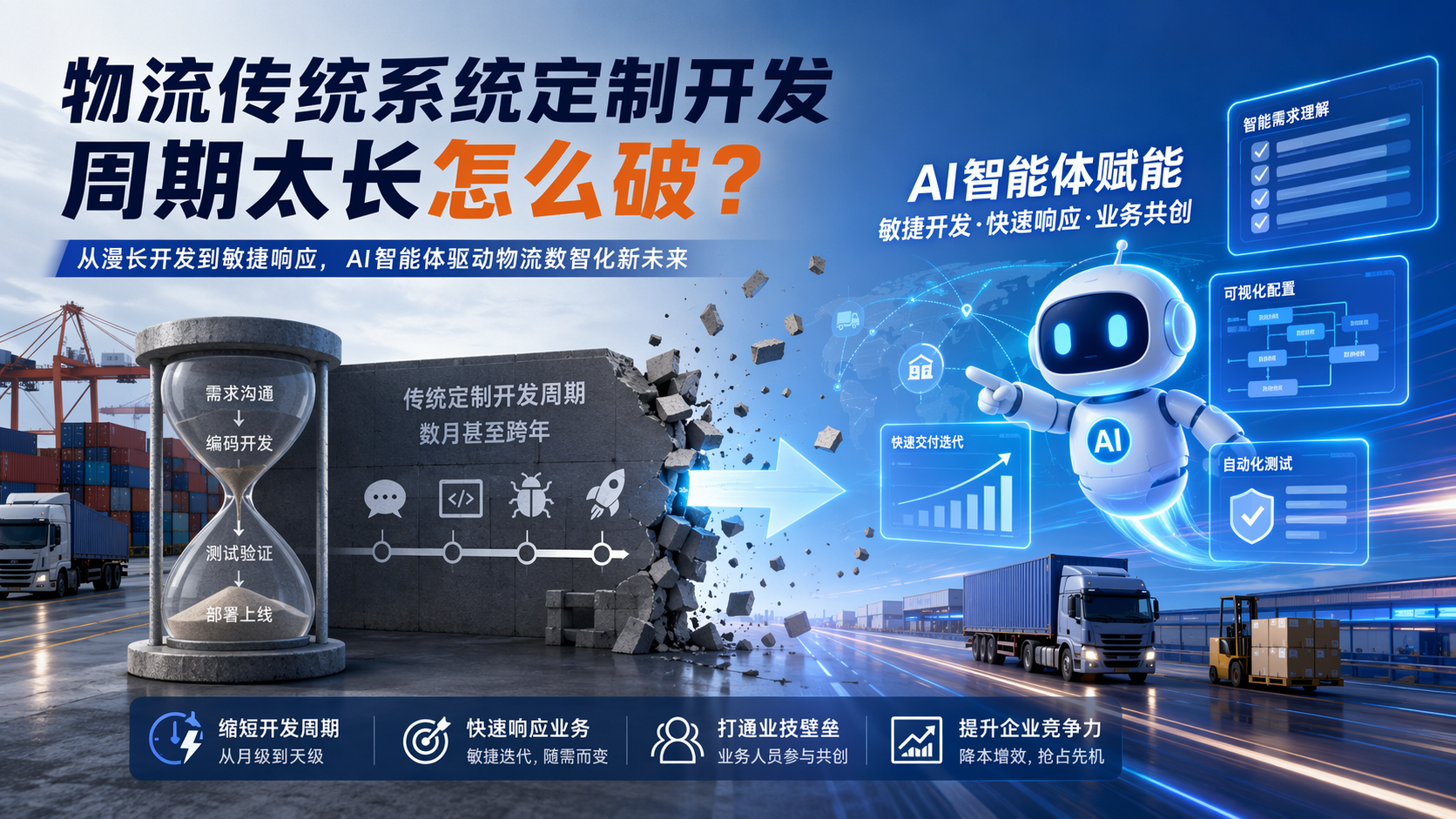 物流传统系统定制开发周期太长怎么破？