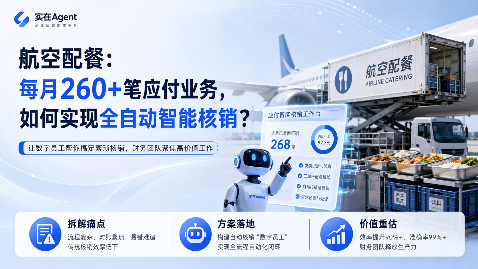 航空配餐：每月260+笔应付业务，如何实现全自动智能核销？