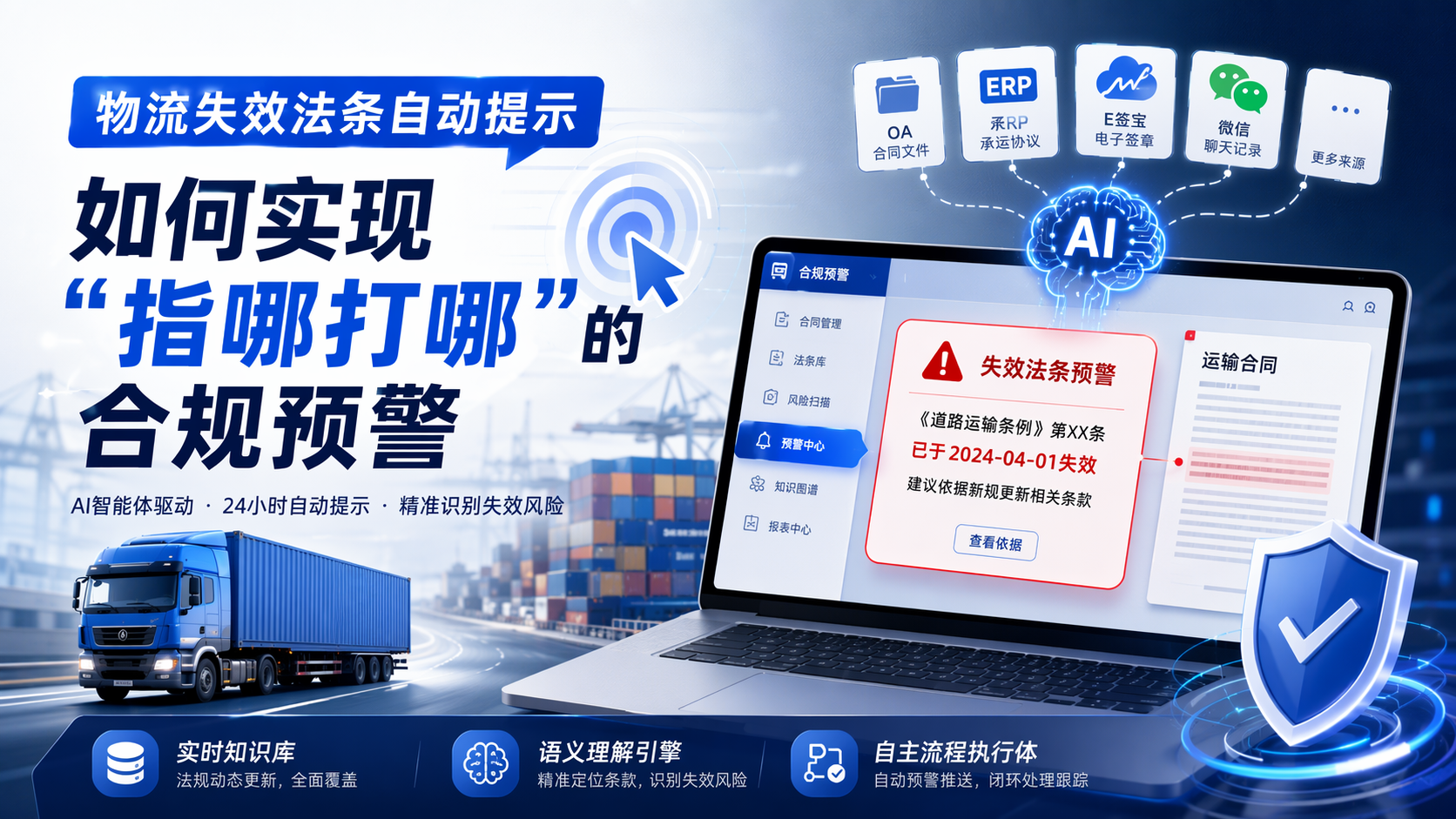 物流失效法条自动提示,如何实现“指哪打哪”的合规预警
