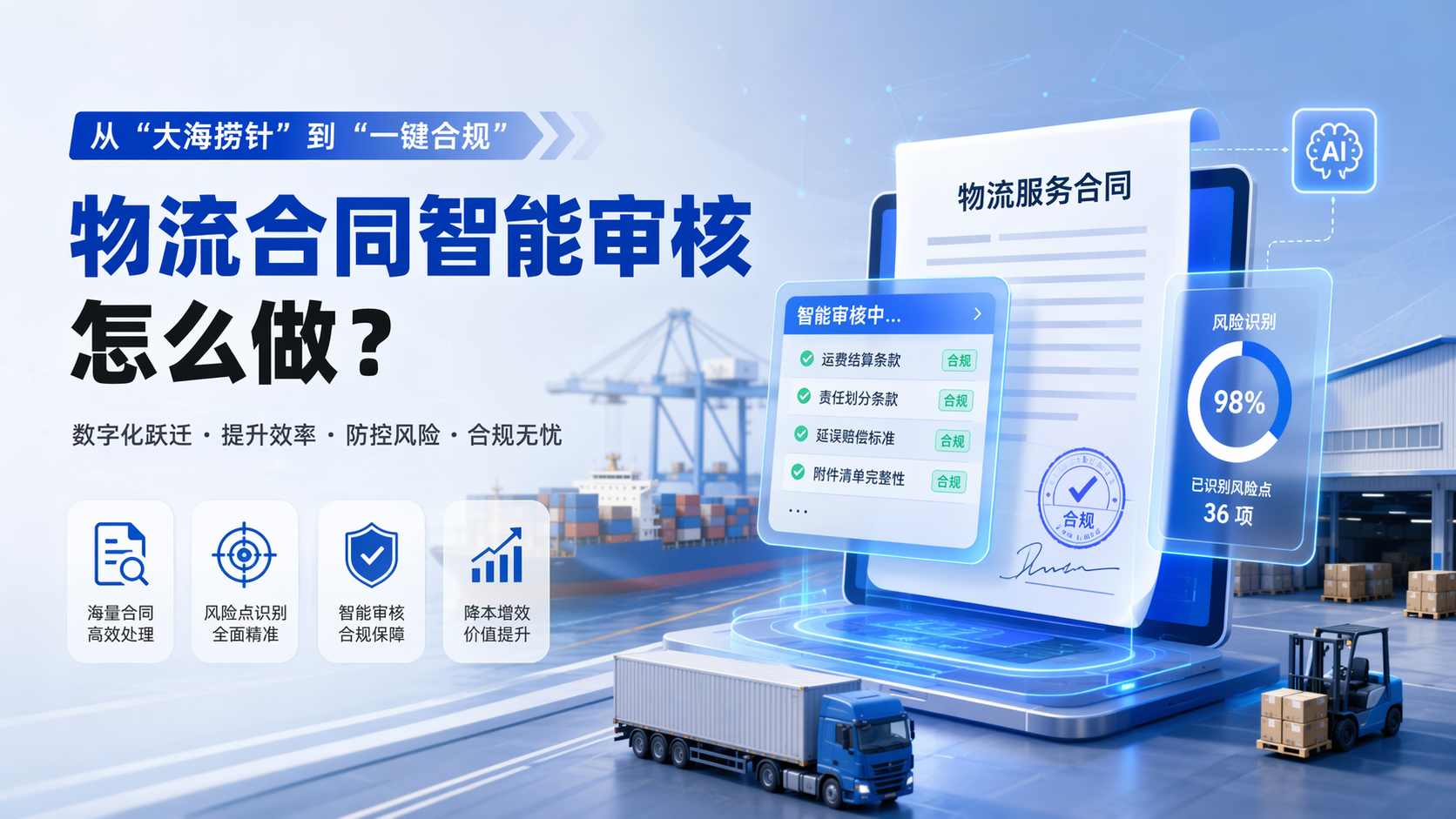 物流合同智能审核怎么做？从“大海捞针”到“一键合规”的数字化跃迁