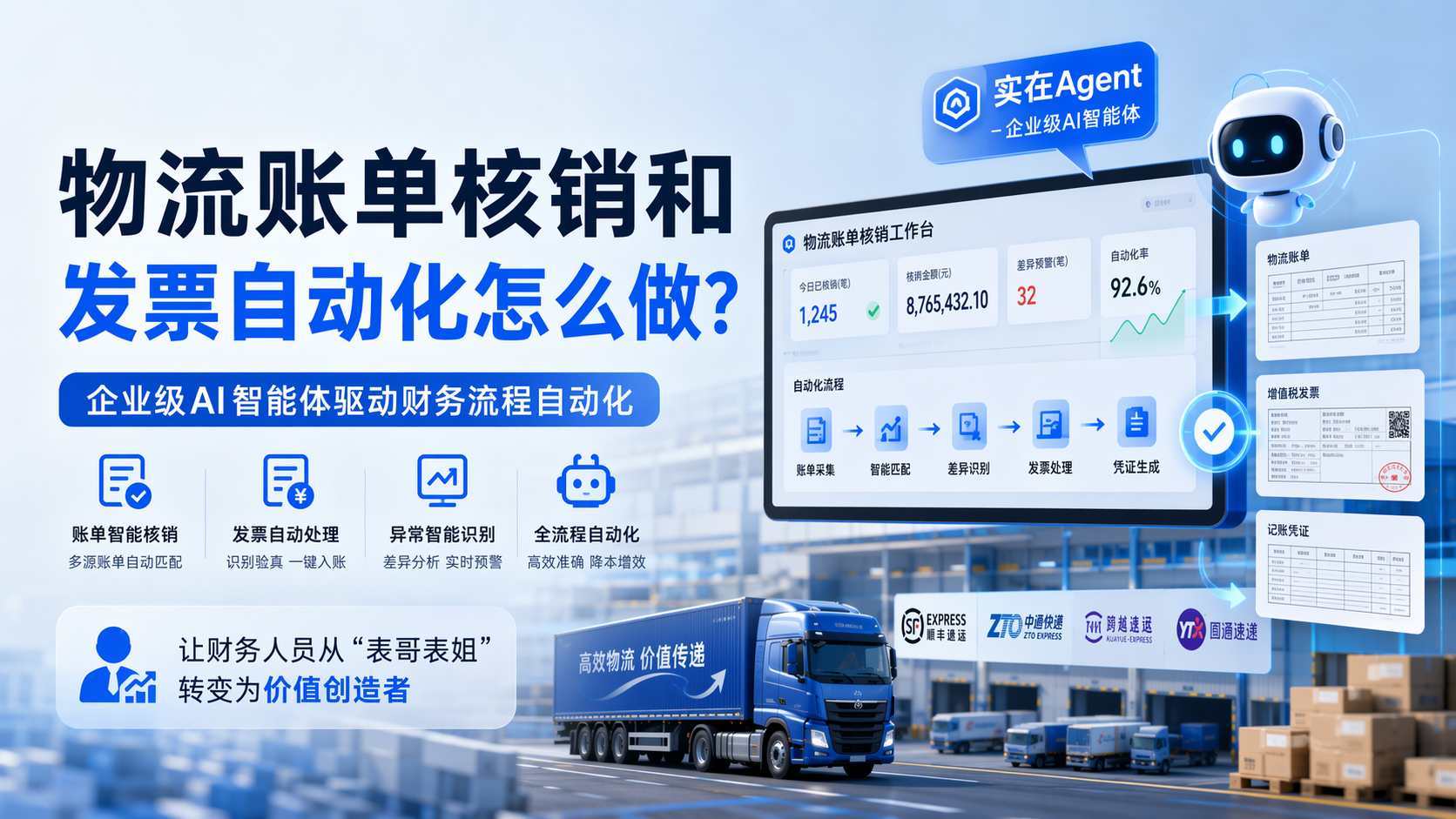 物流账单核销和发票自动化怎么做？
