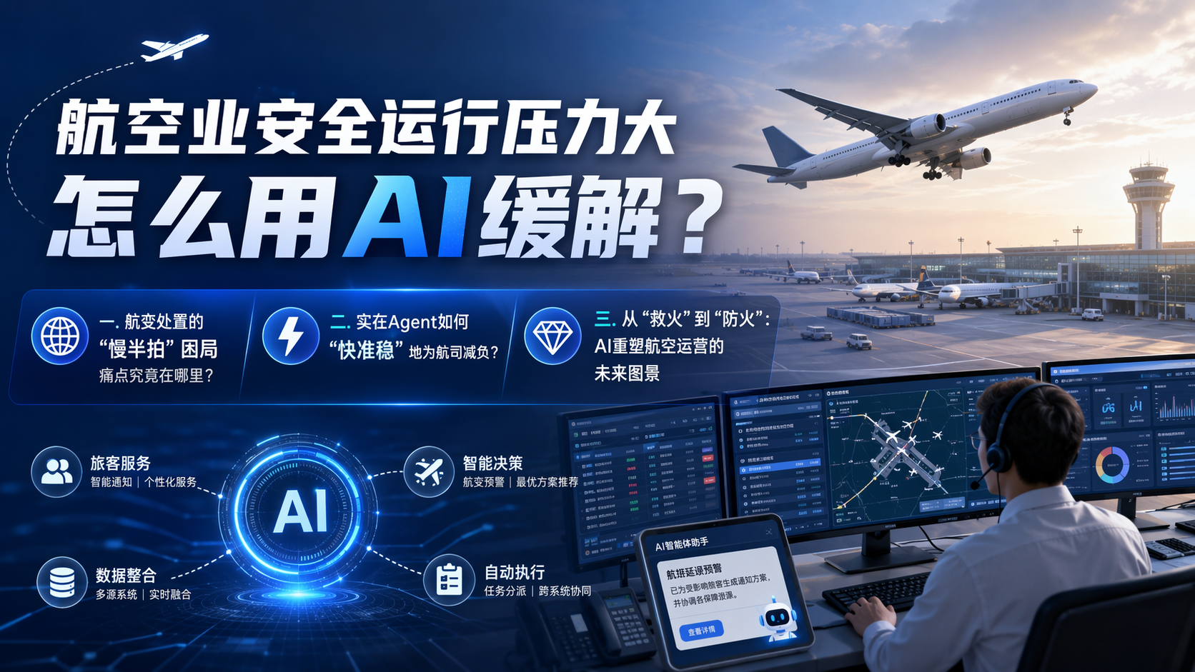 航空业安全运行压力大怎么用AI缓解?