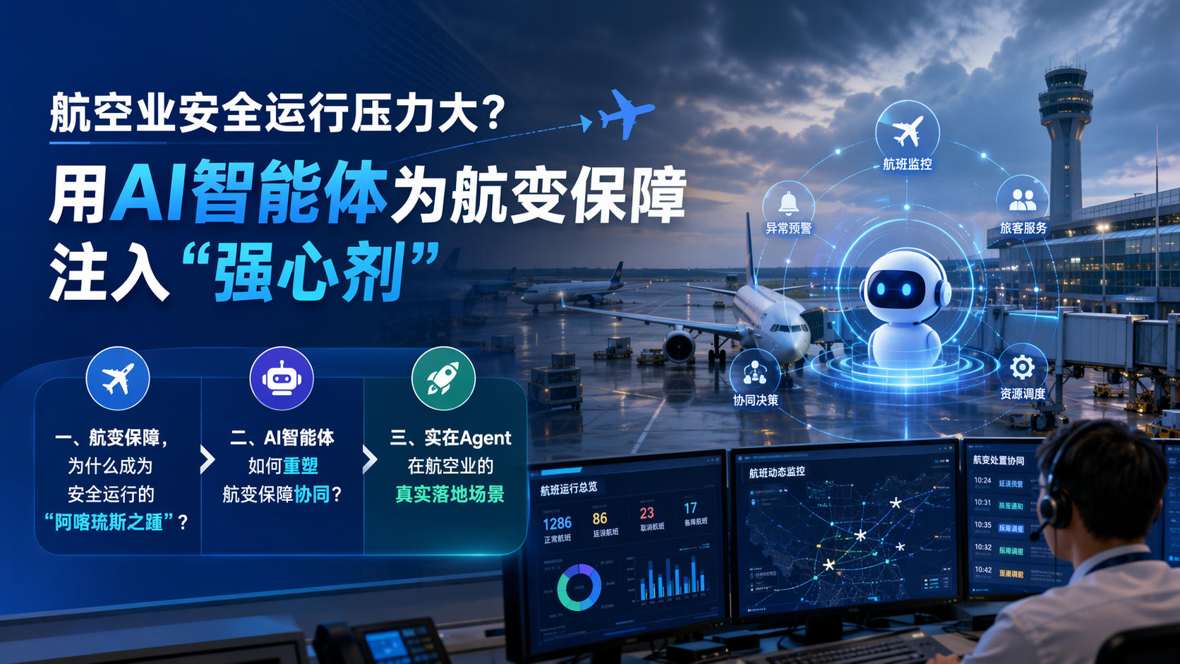 航空业安全运行压力大?用AI智能体为航变保障注入“强心剂”