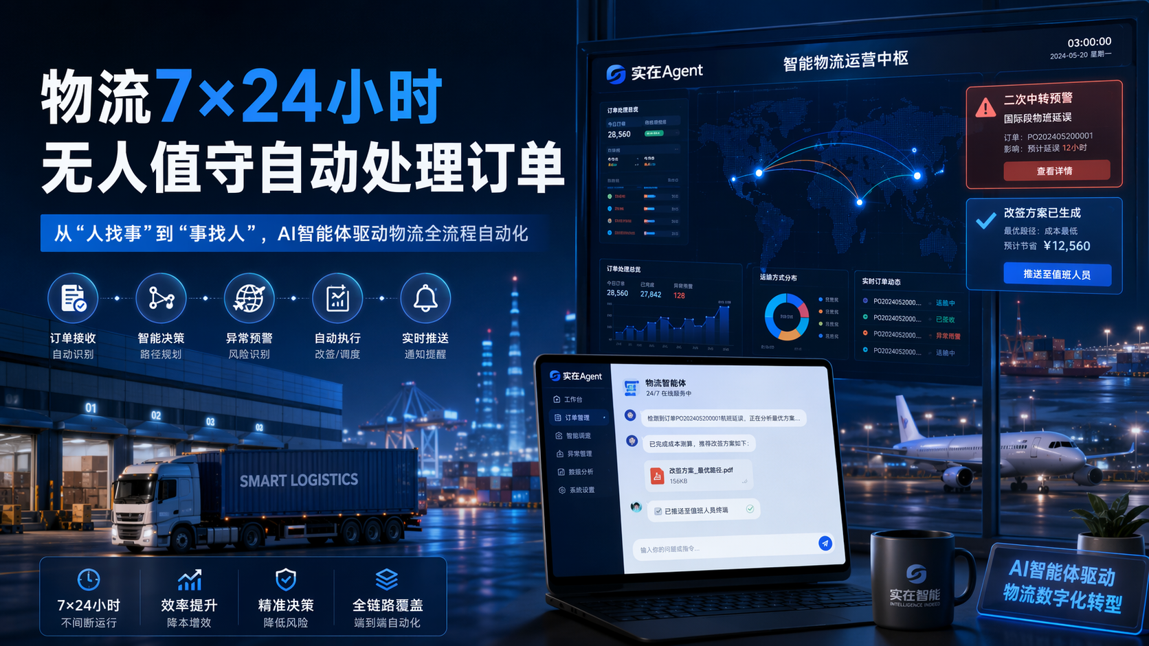 物流7×24小时无人值守自动处理订单怎么实现？_图1