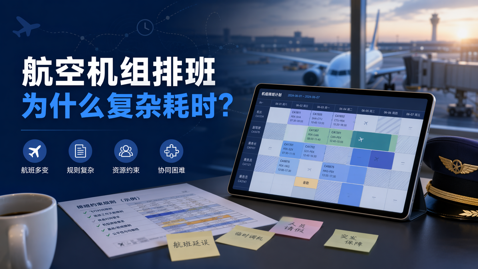 航空机组排班为什么复杂耗时?