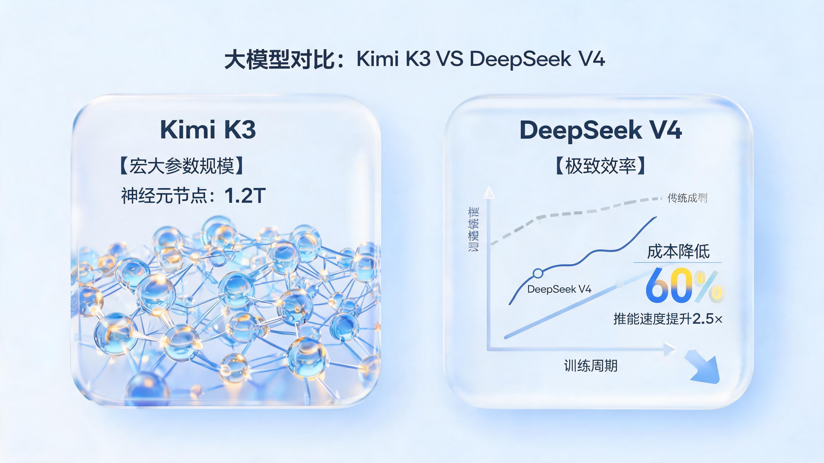 Kimi K3与DeepSeek V4区别是什么？两条路线的全面解析