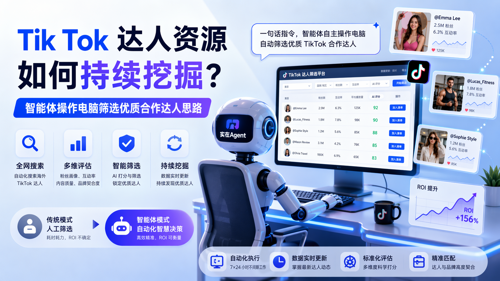 TikTok 达人资源如何持续挖掘？智能体操作电脑筛选优质合作达人思路