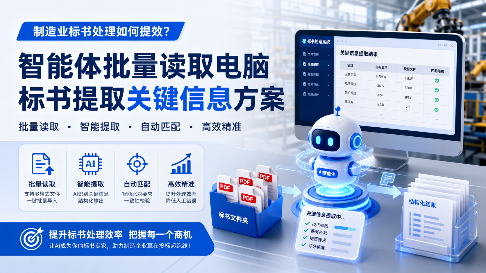 制造业标书处理如何提效？智能体批量读取电脑标书提取关键信息方案