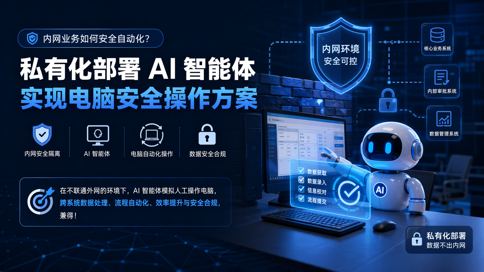 内网业务如何安全自动化？私有化部署 AI 智能体实现电脑安全操作方案