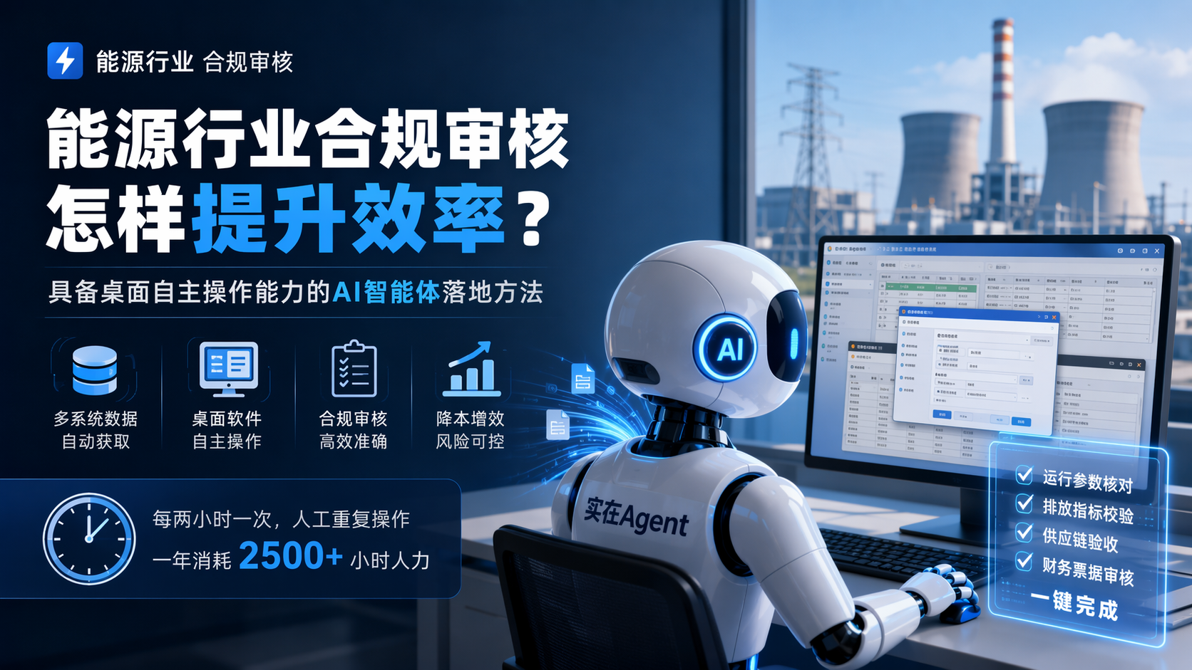 能源行业合规审核怎样提升效率？具备桌面自主操作能力的AI智能体落地方法