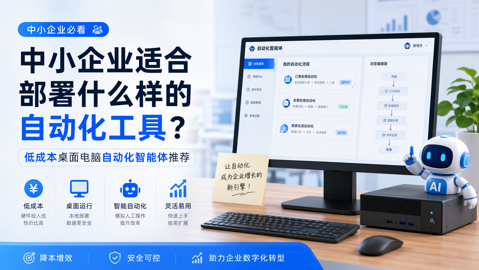 中小企业适合部署什么样的自动化工具？低成本桌面电脑自动化智能体推荐